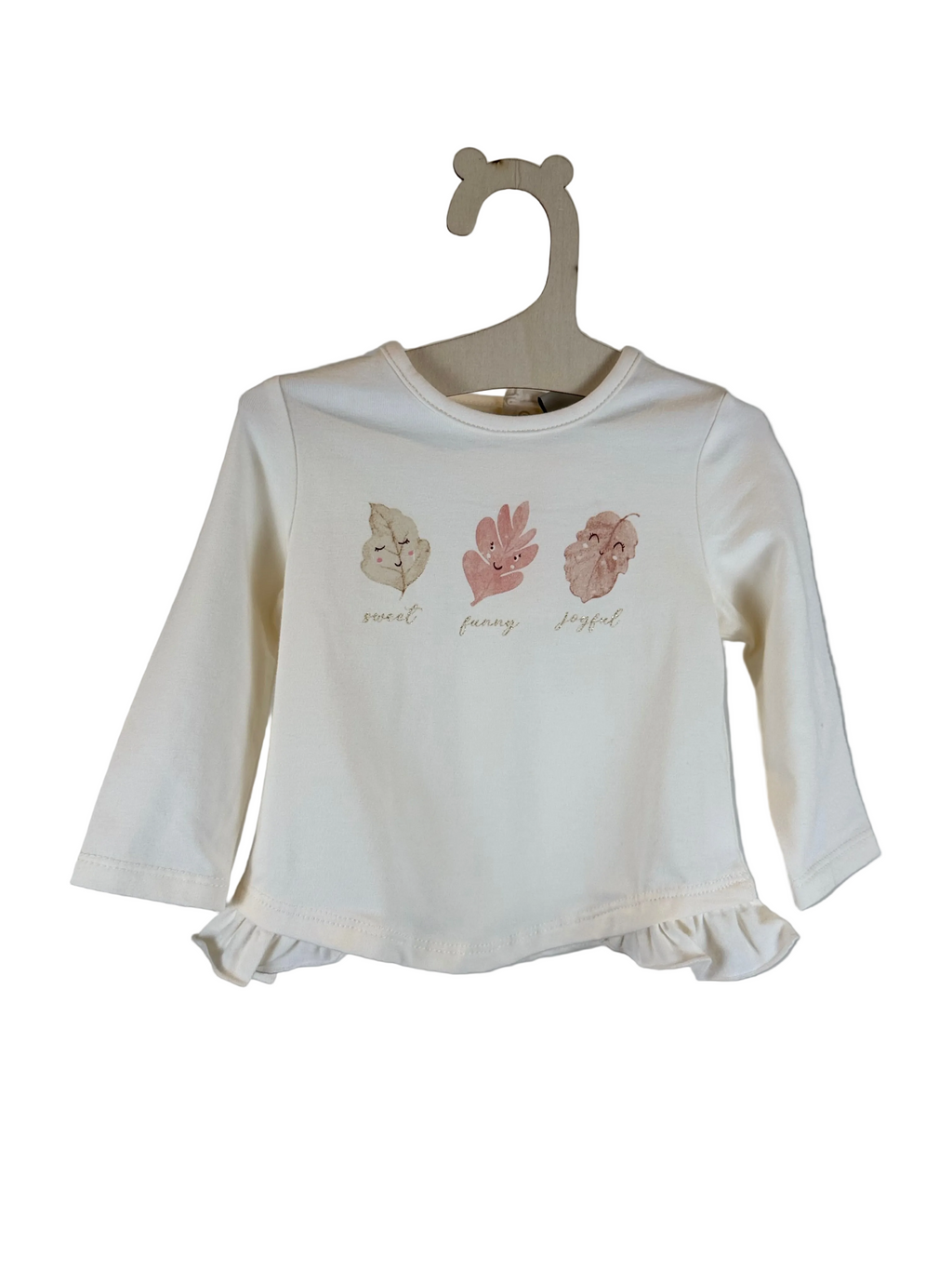 🍂 Maglia neonata con stampa foglioline