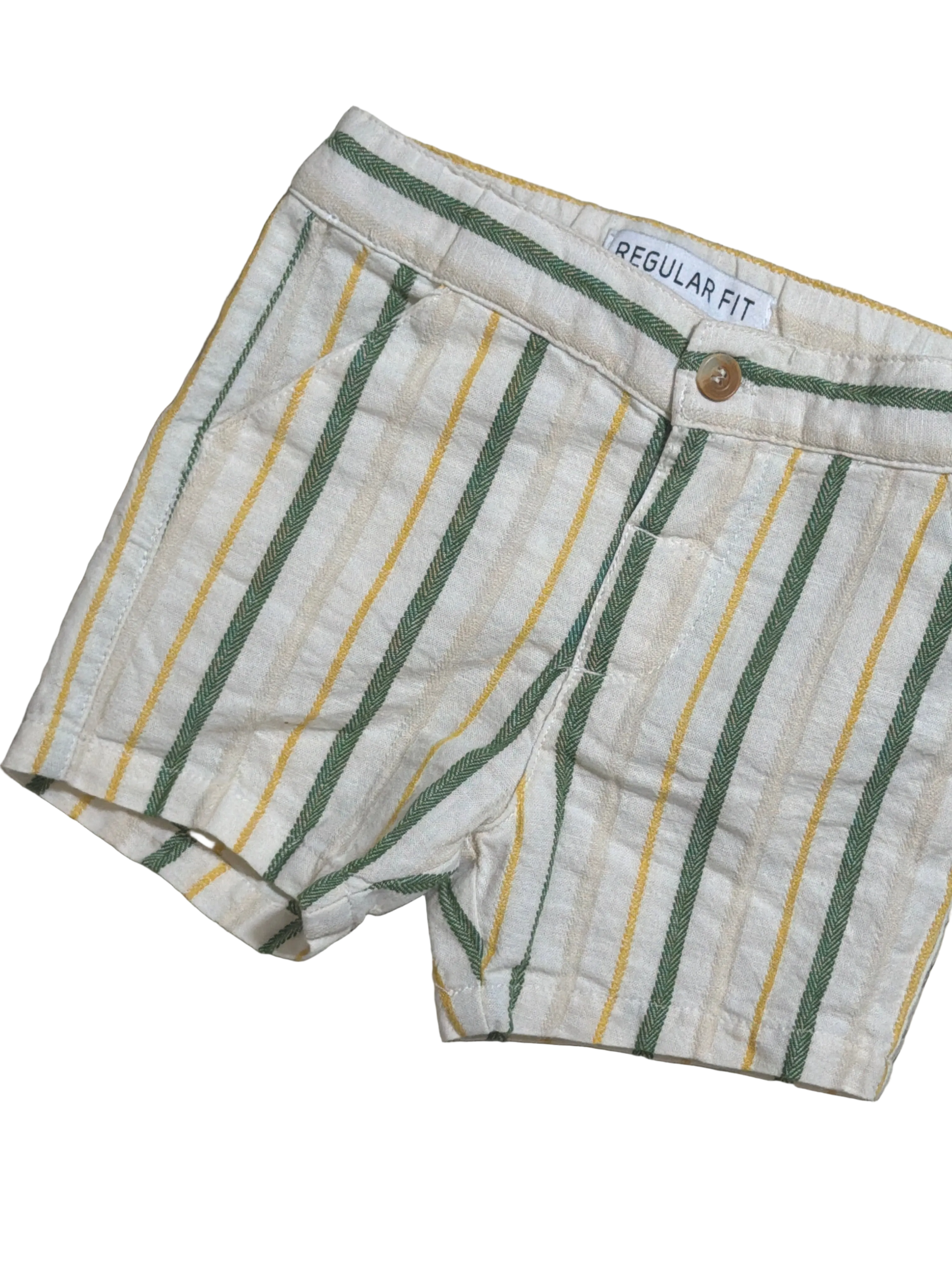 Shorts bambino a righe in cotone leggero