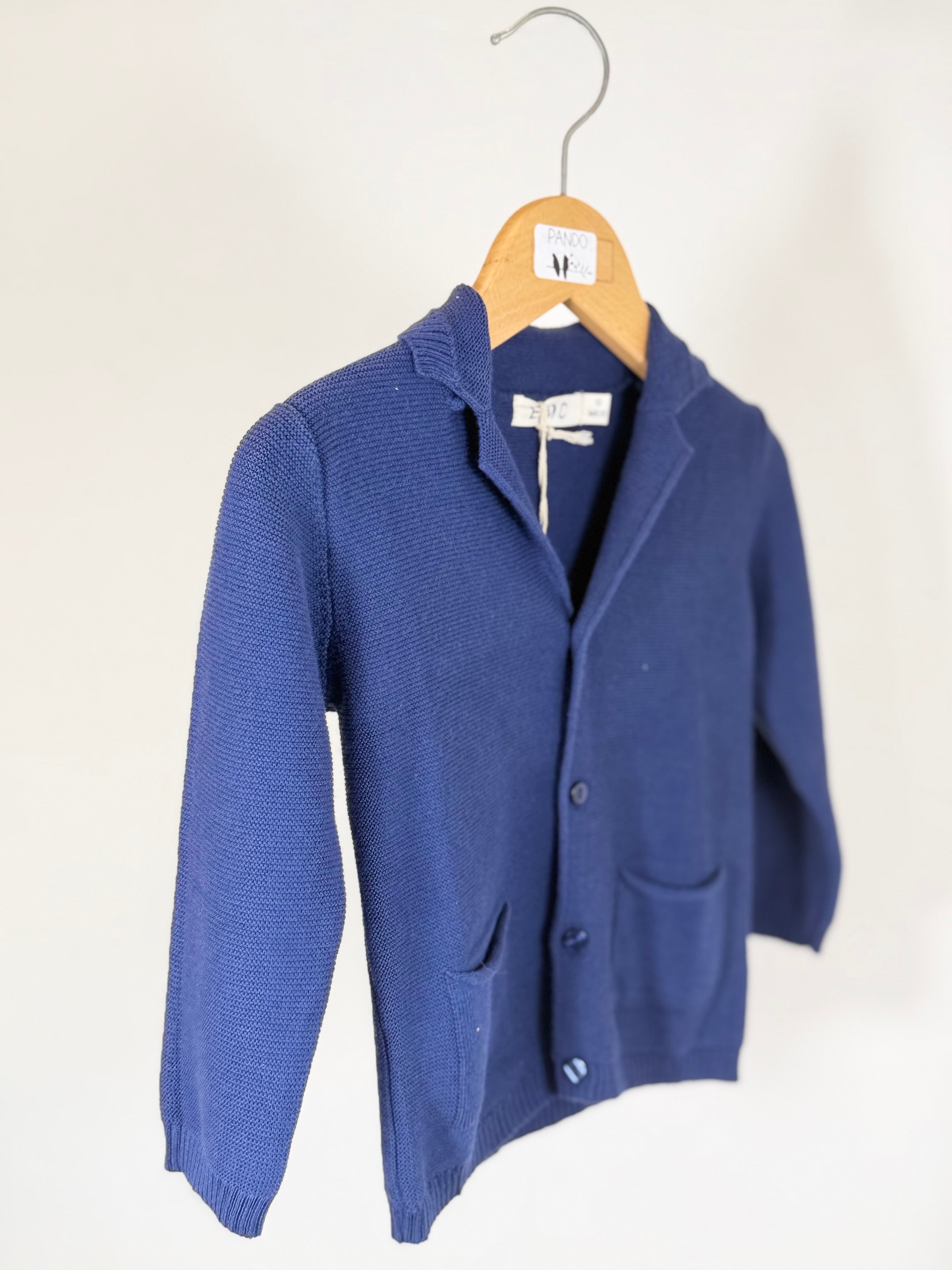 💙 Cardigan bambina blu stile blazer