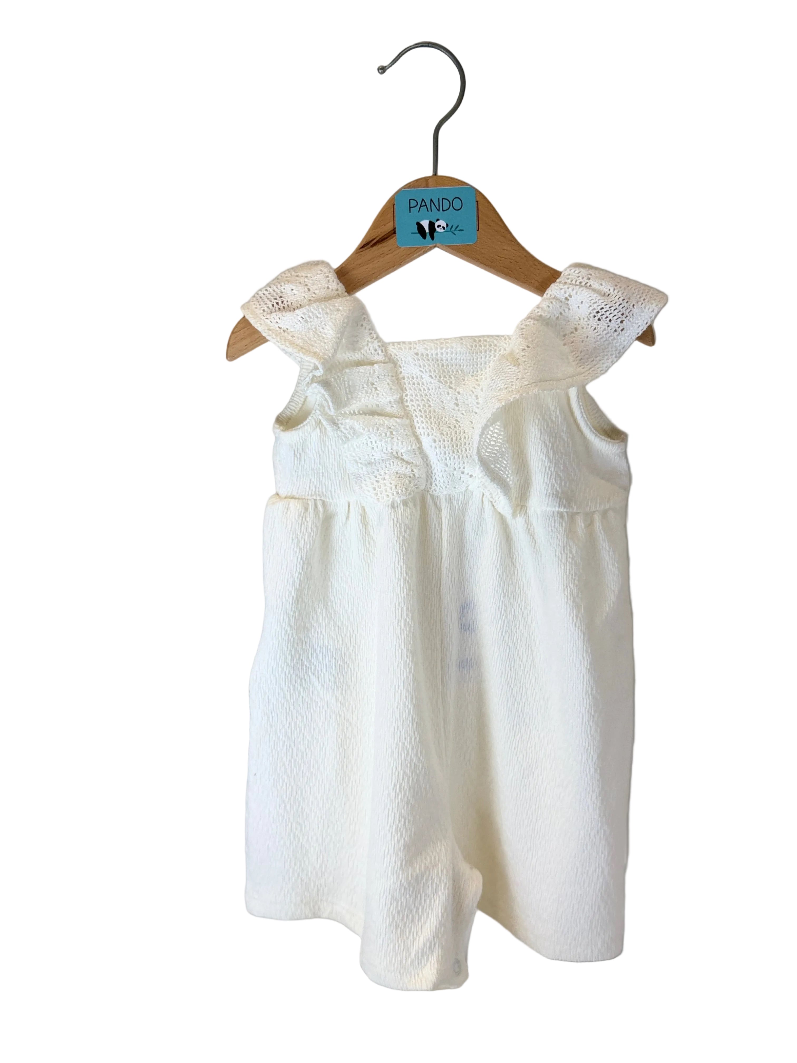 Tutina Neonata con Volant in Maglia “Pure Elegance”
