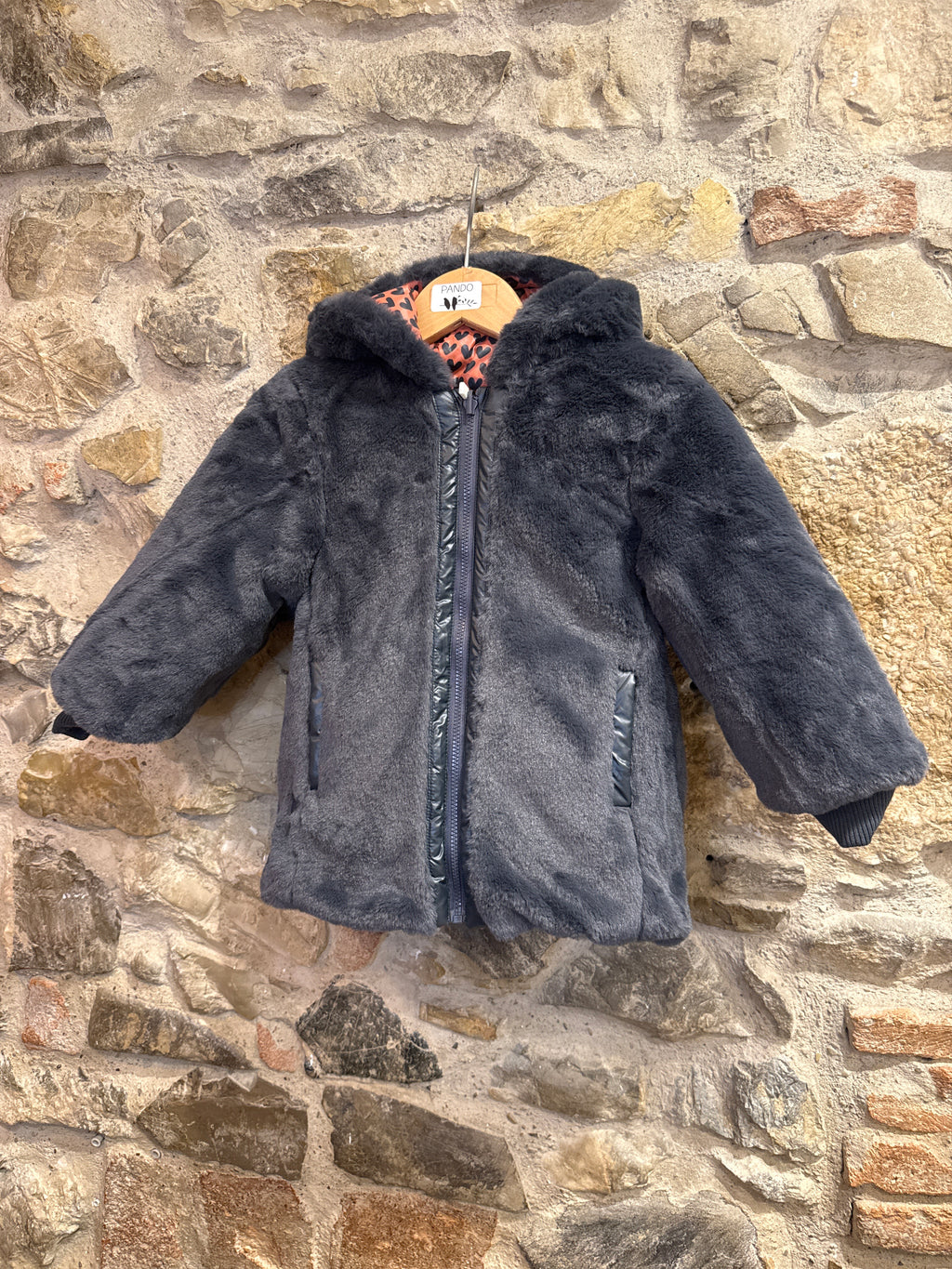 Piumino Reverce con pellicciotto