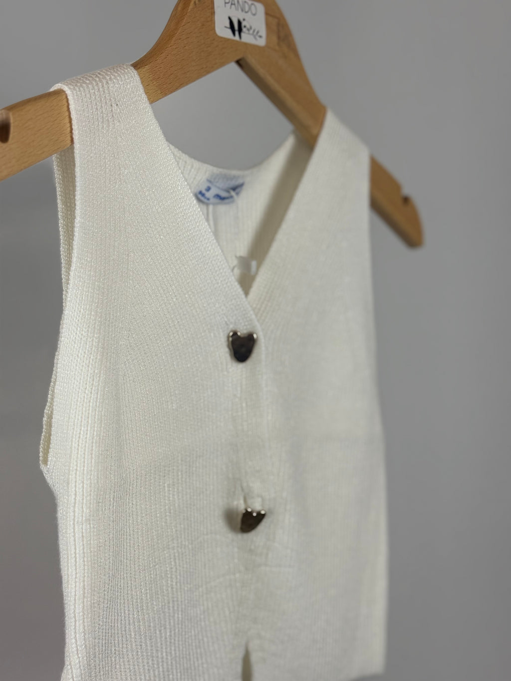 Gilet in Maglia Bianco Elegante Mayoral