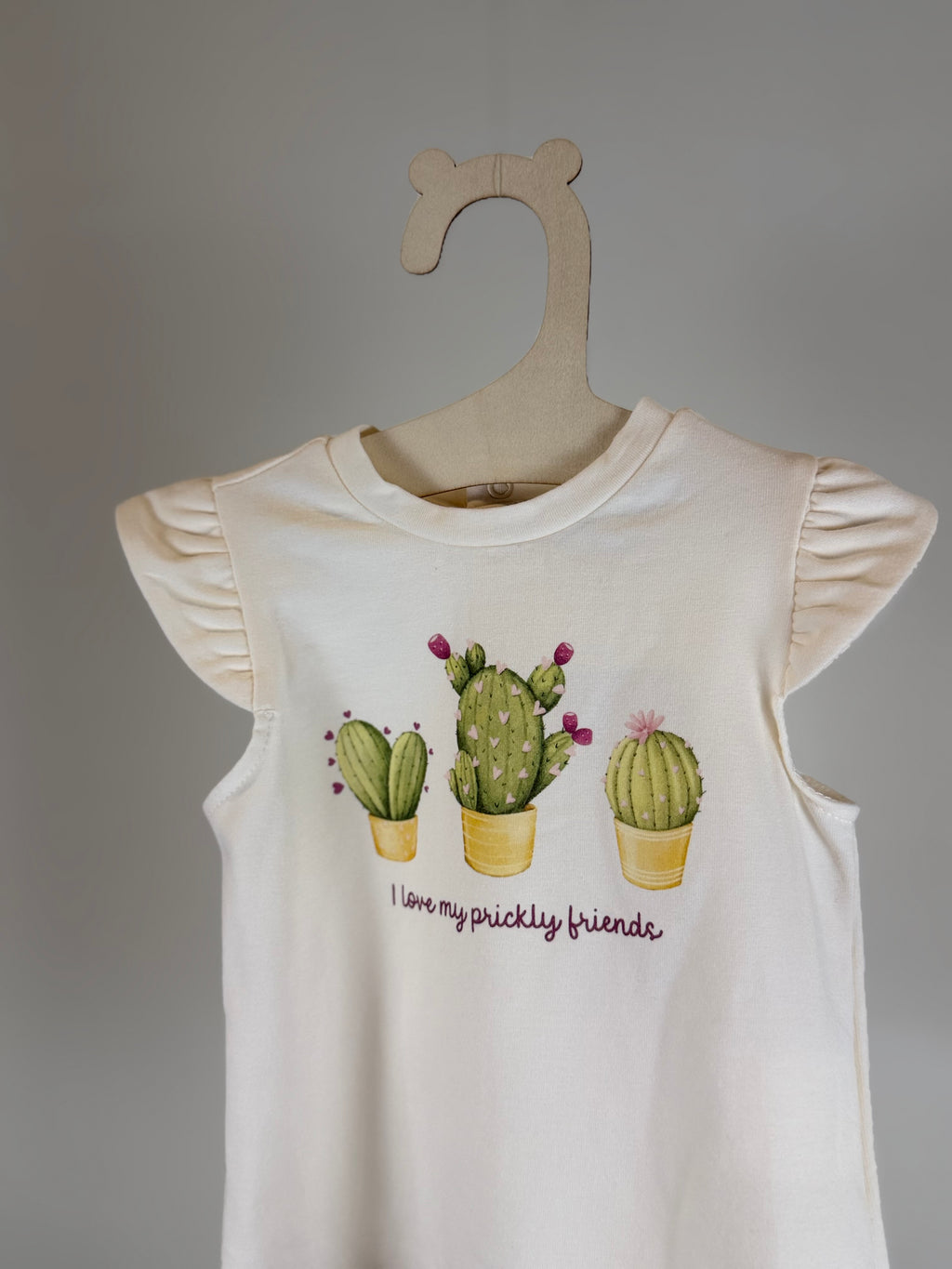🌵 T-shirt neonata con stampa cactus