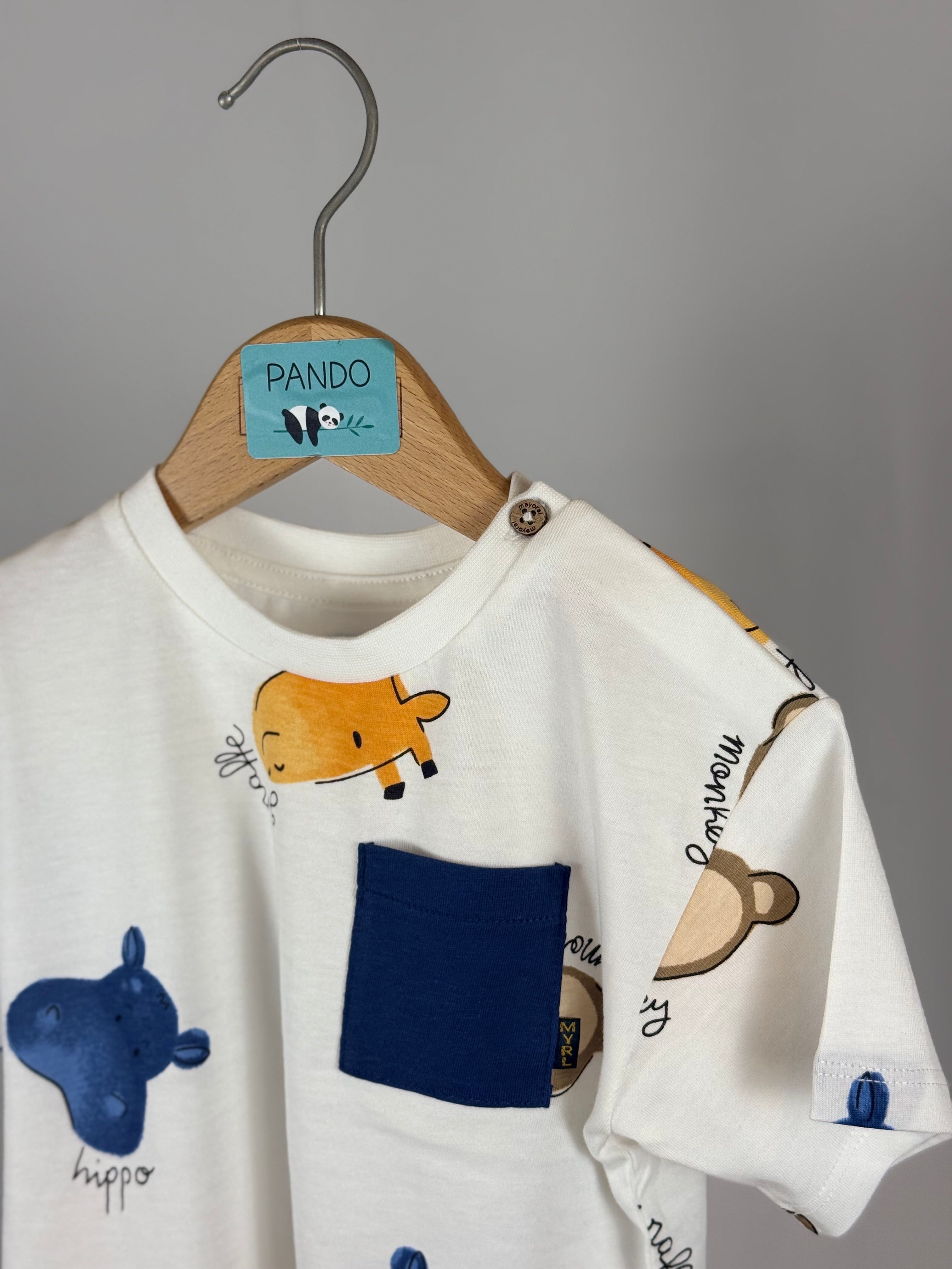 🦛 T-Shirt Baby Animal Safari Bianca Mayoral