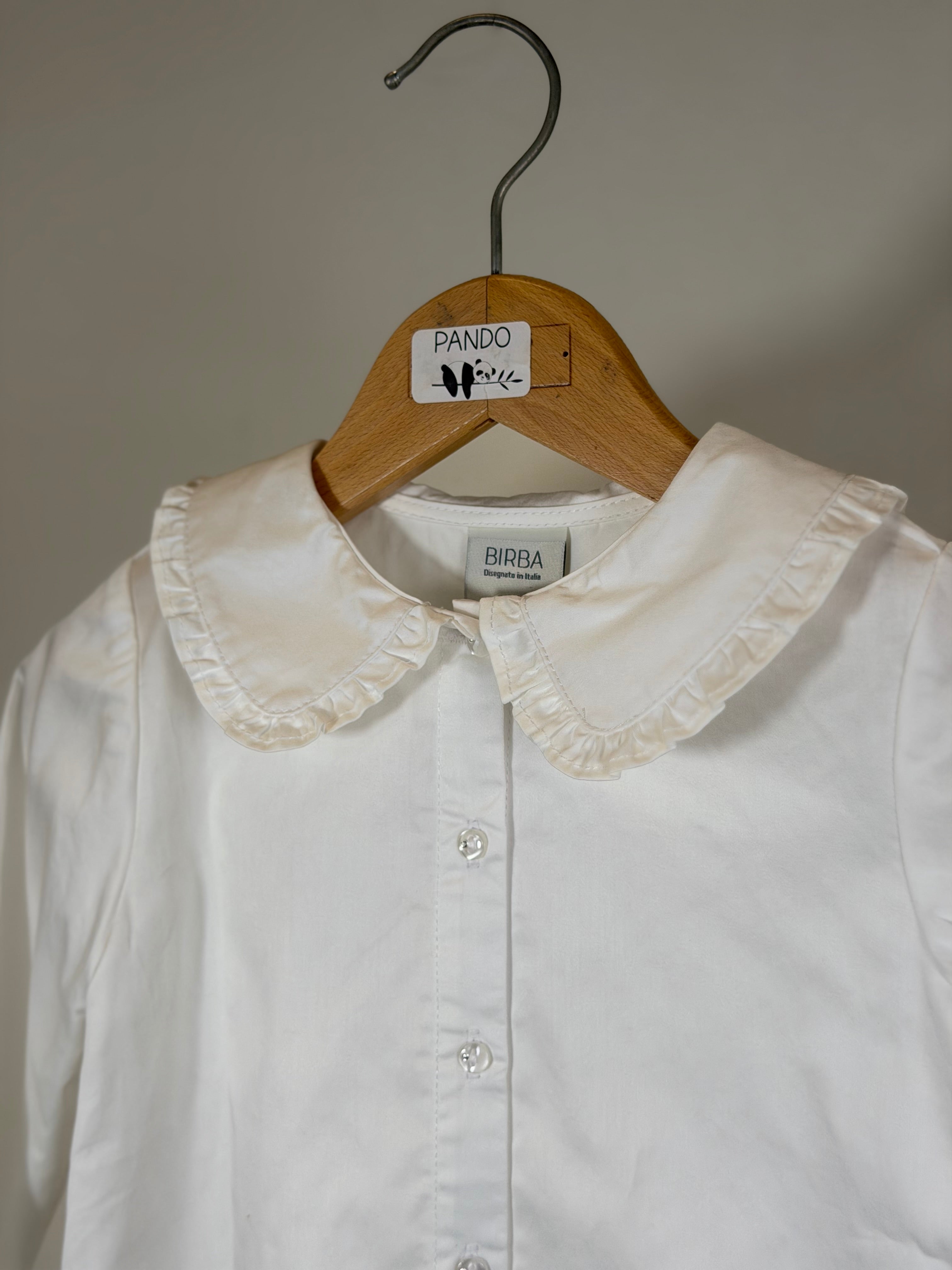 🤍 Camicina bambina con colletto romantico