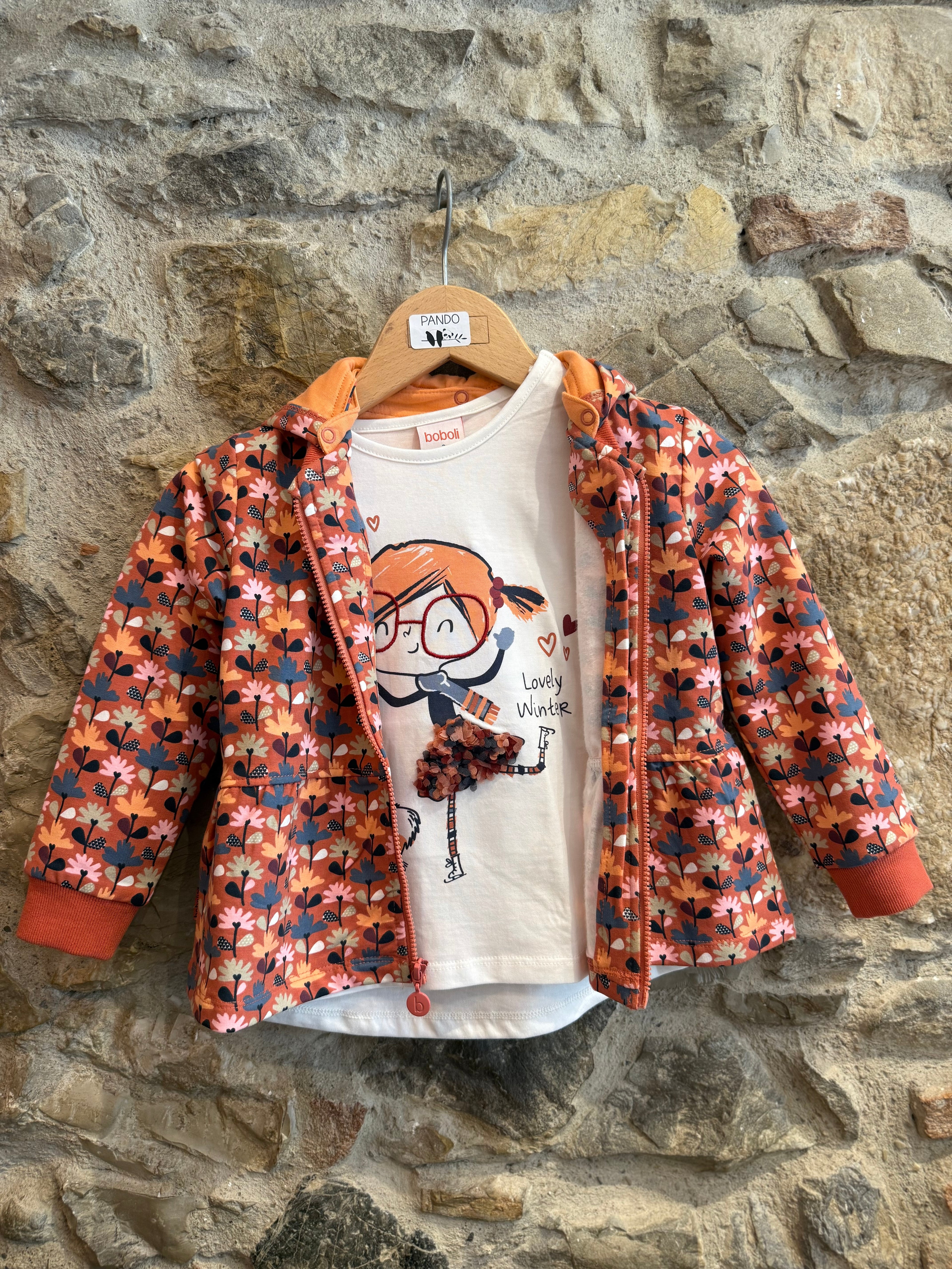 Felpa con zip e cappuccio rimovibile