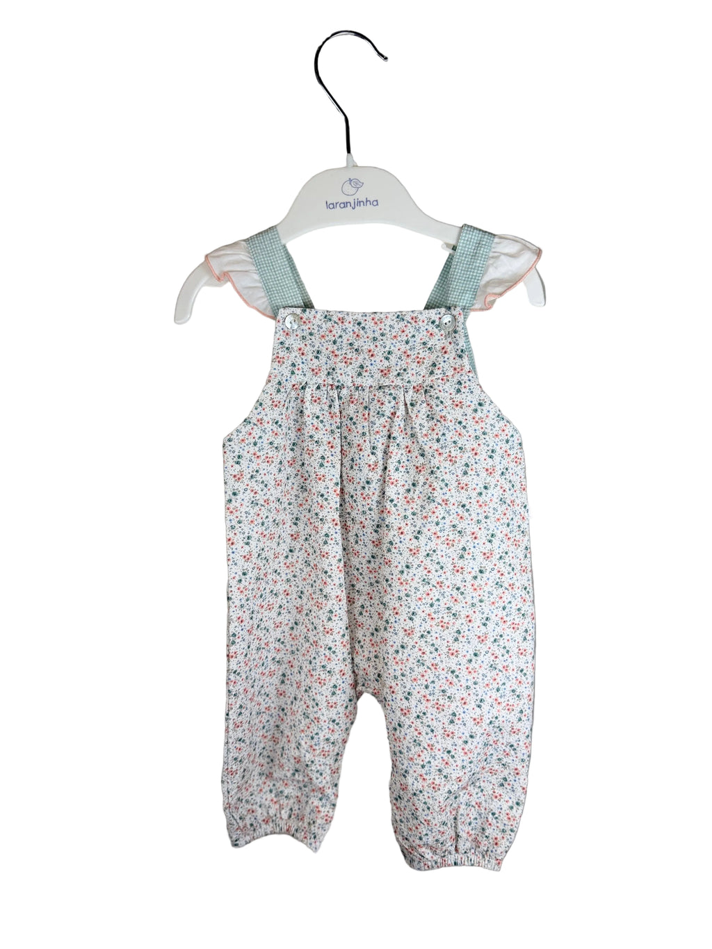 🌸 Salopette floreale neonata con spalline