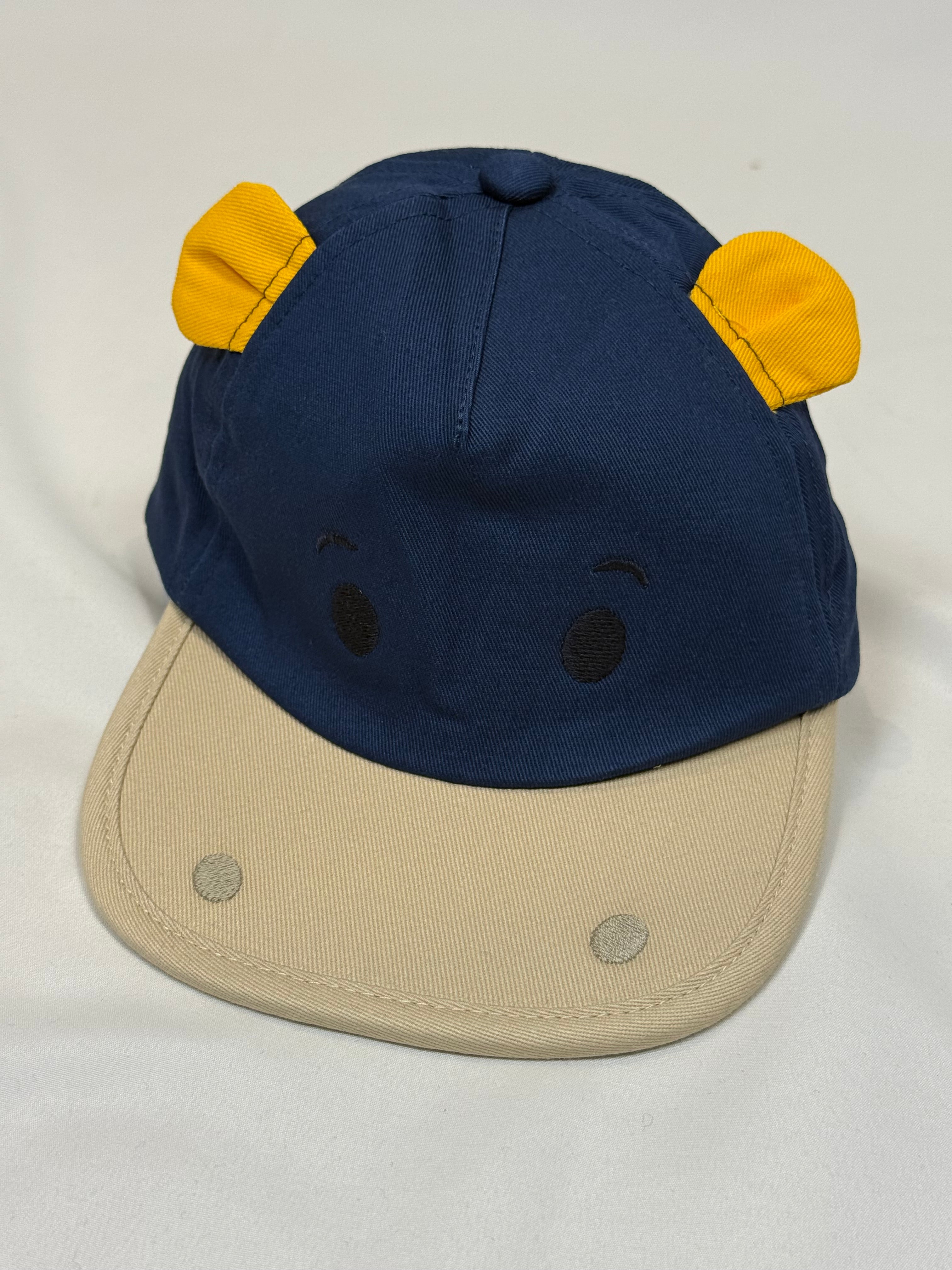 🐻🧢 Cappellino Bambino Blu con Orecchiette