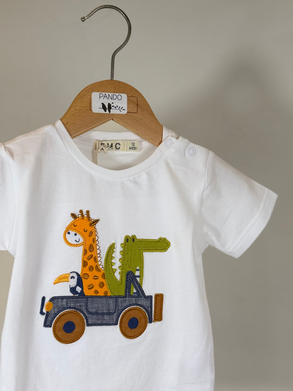 🤍 T-shirt bimbo con animaletti
