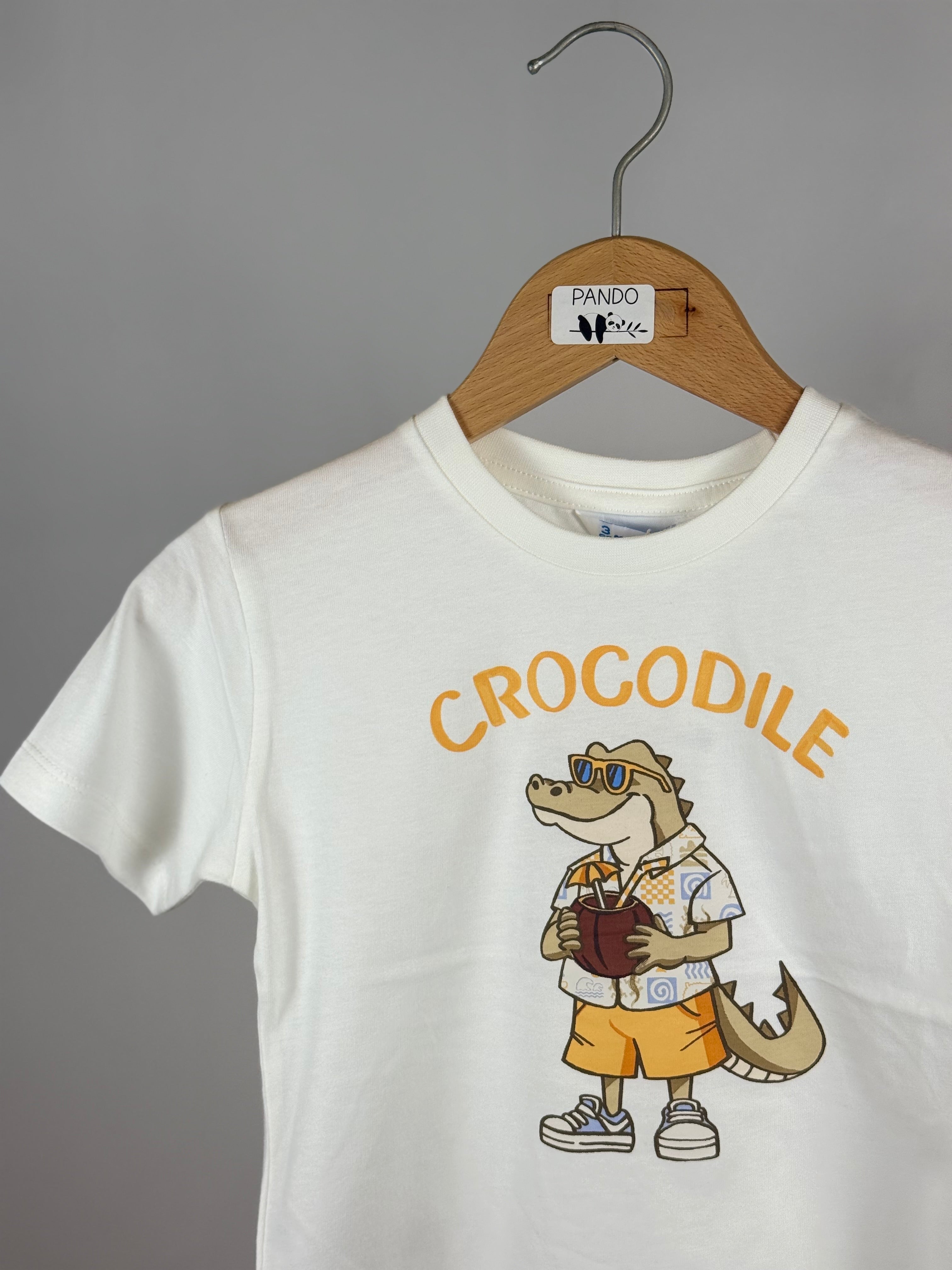 T-shirt in Cotone Stampa “Crocodile” Bambino Mayoral
