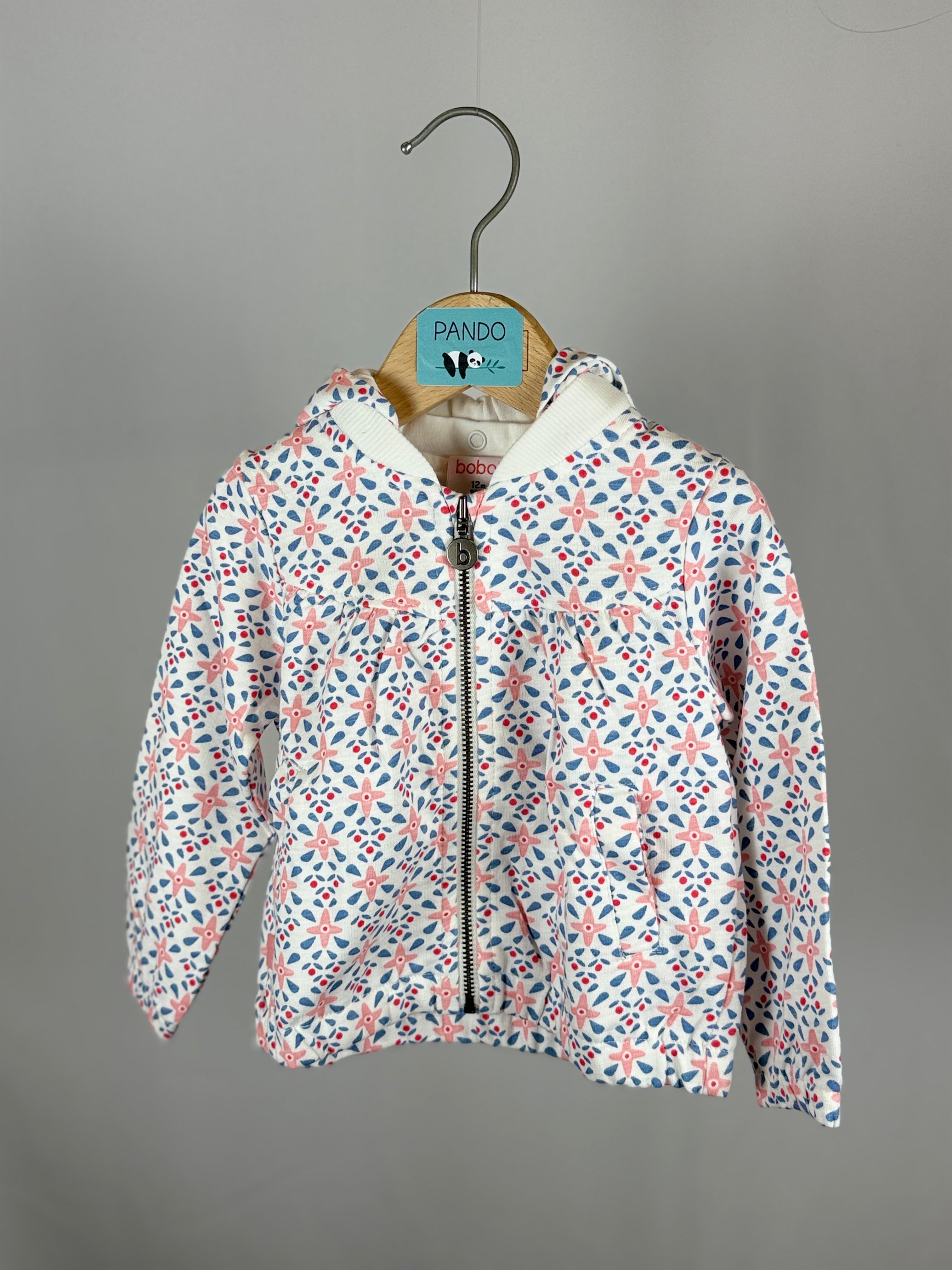 🌸 Felpa Floral Soft con Cappuccio Rimovibile Boboli