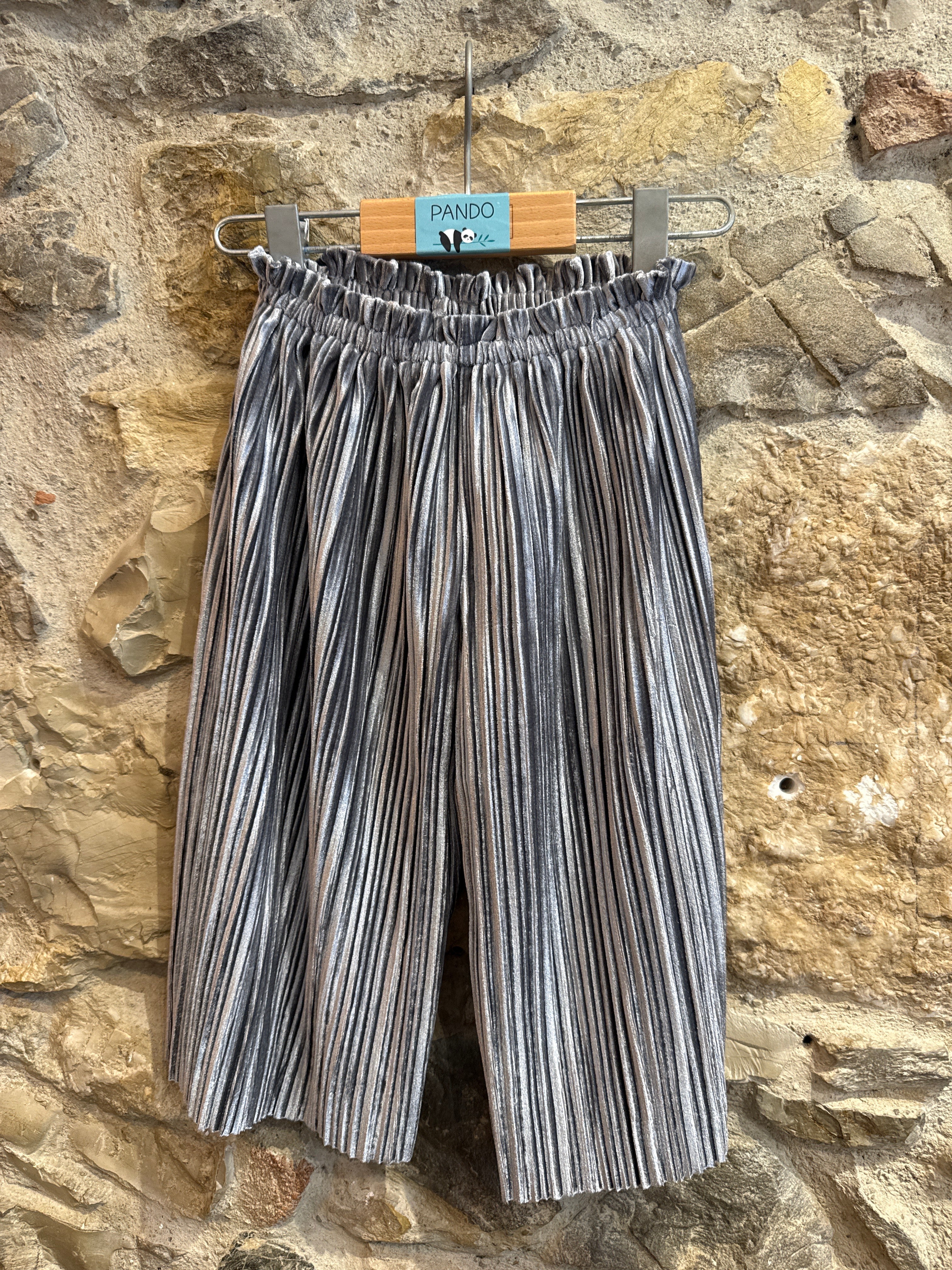 Pantapalazzo in velluto plissettati