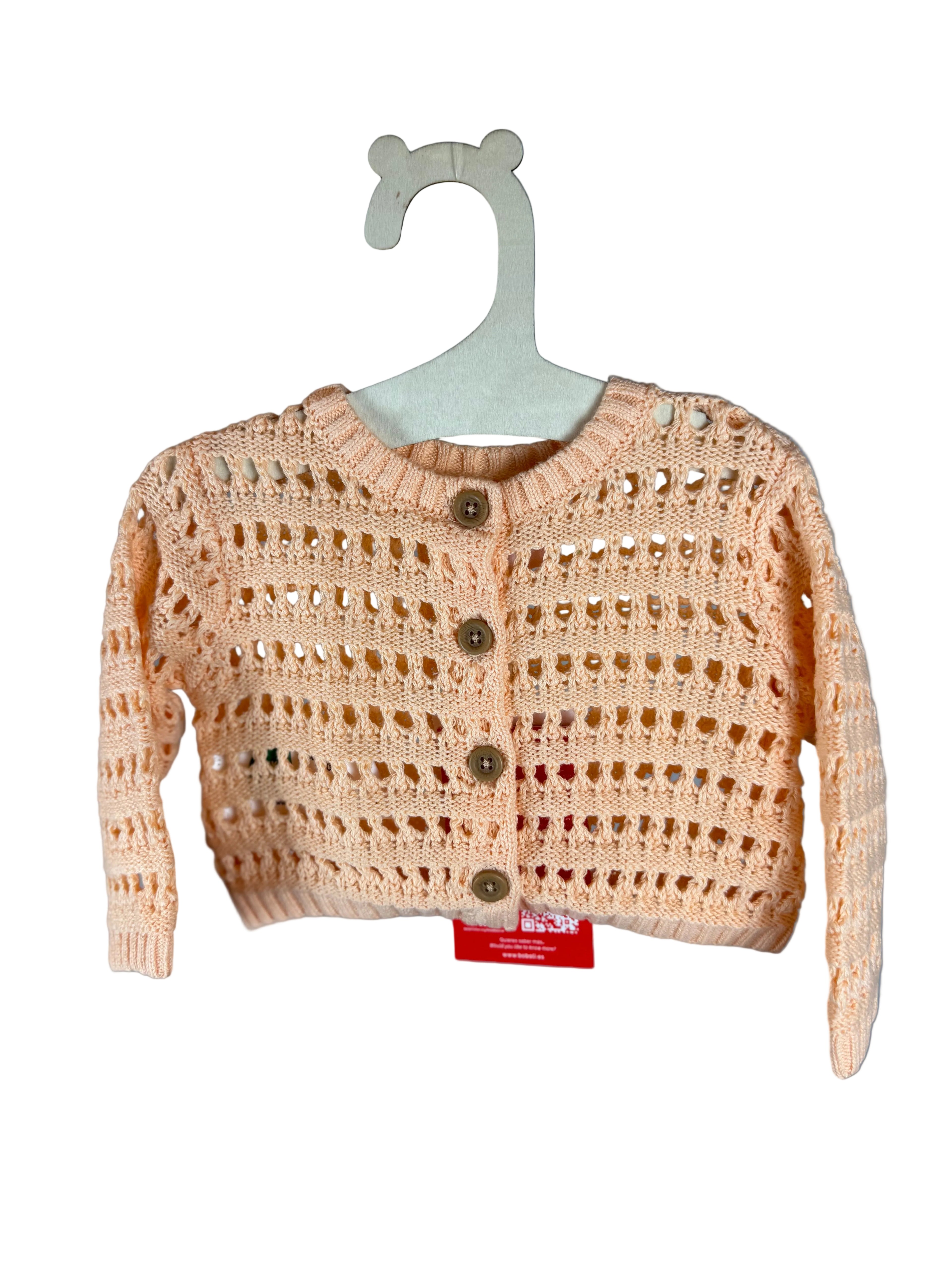 Cardigan Traforato “Peach Light” Boboli