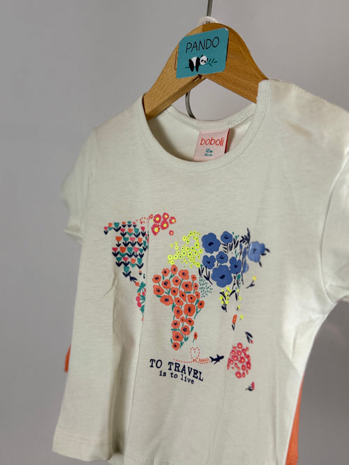 Completo Bambina “Flower World” – T-shirt + Shorts Boboli