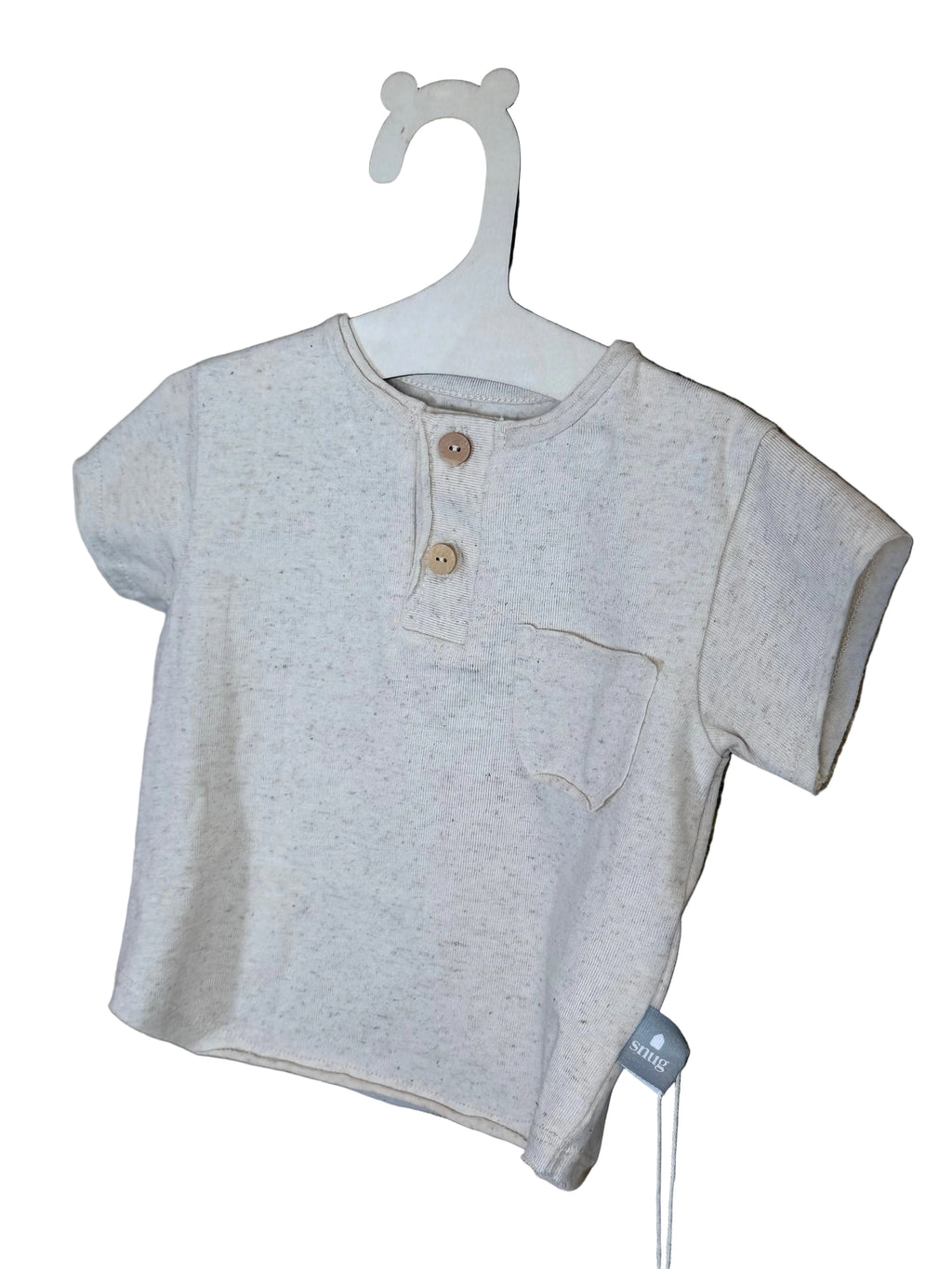 T-shirt Neonato Cotone Naturale “Soft Pocket”