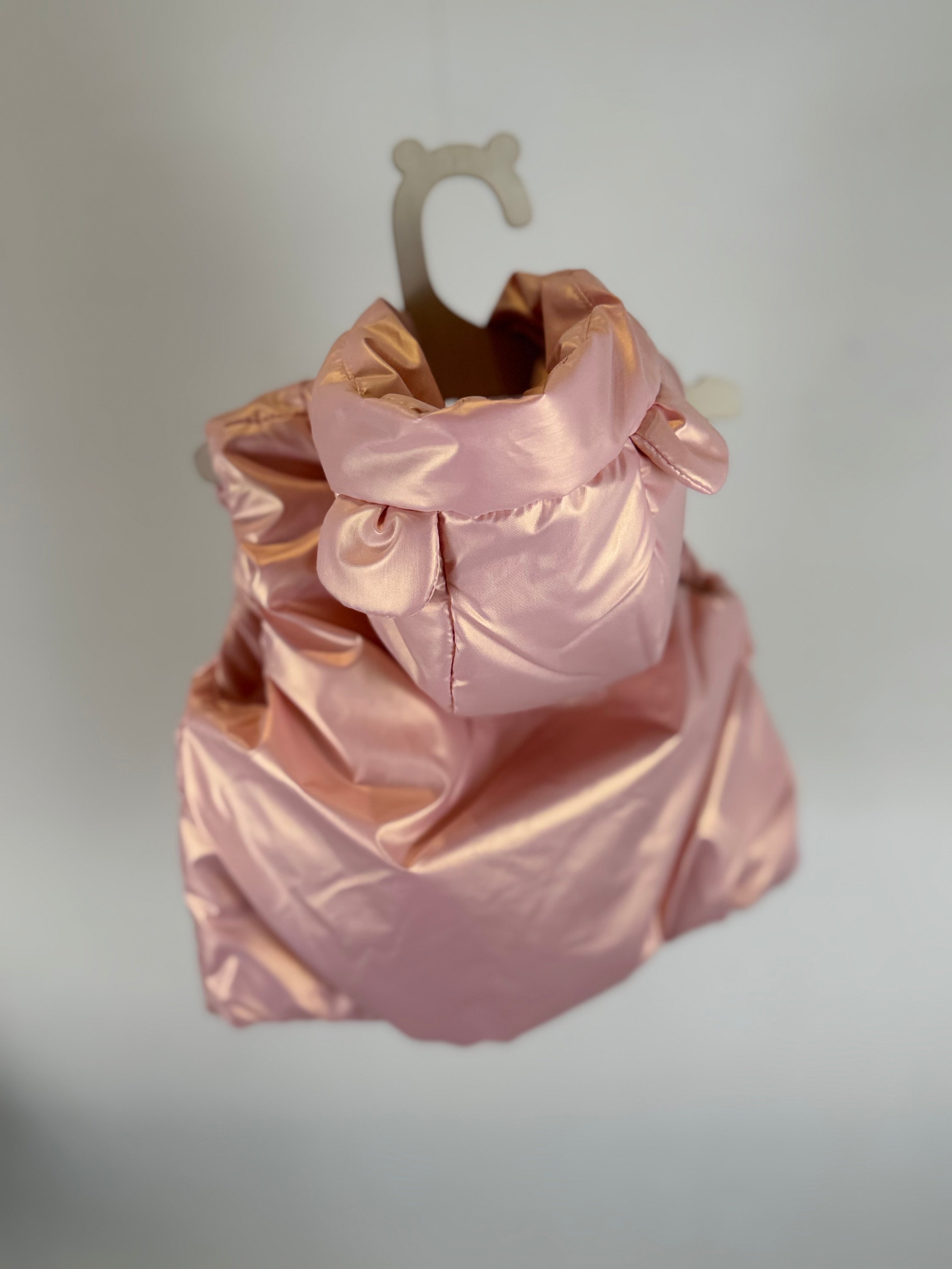 ✨ Gilet imbottito neonata rosa lucido