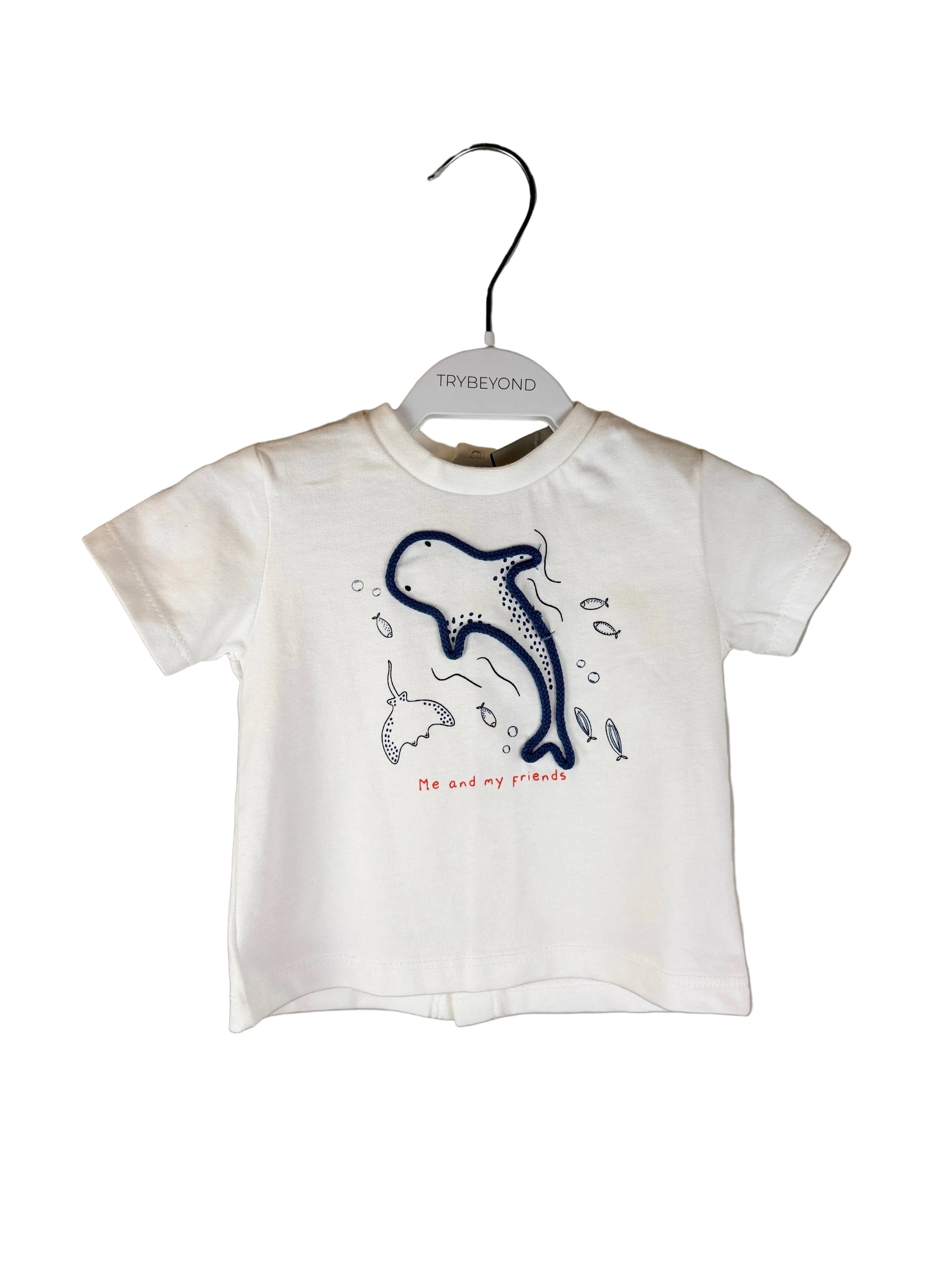 🌊 T-shirt neonato con stampa balena