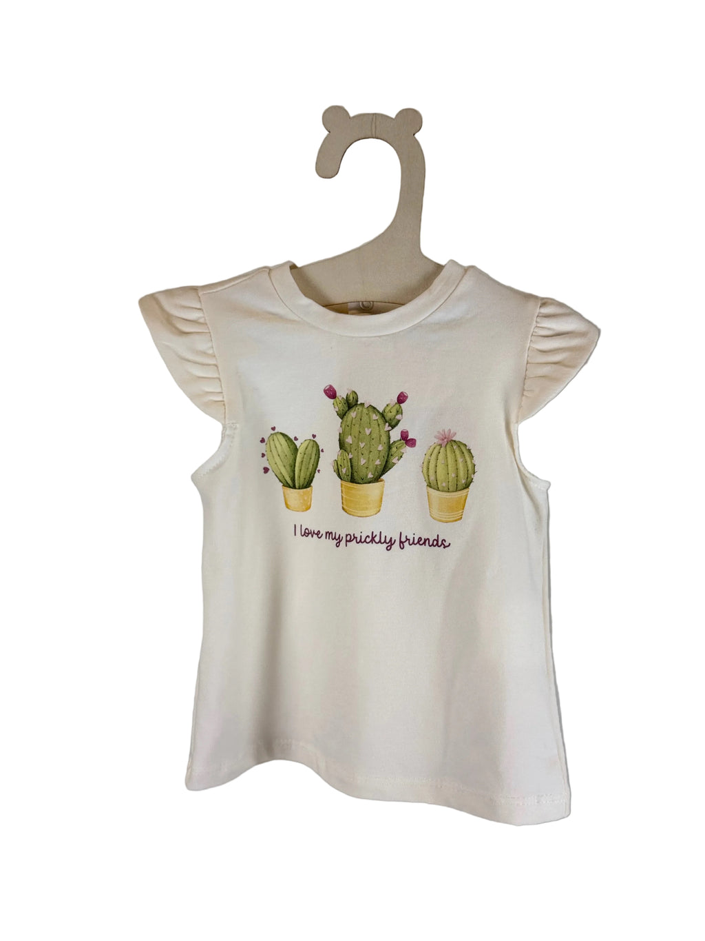 🌵 T-shirt neonata con stampa cactus