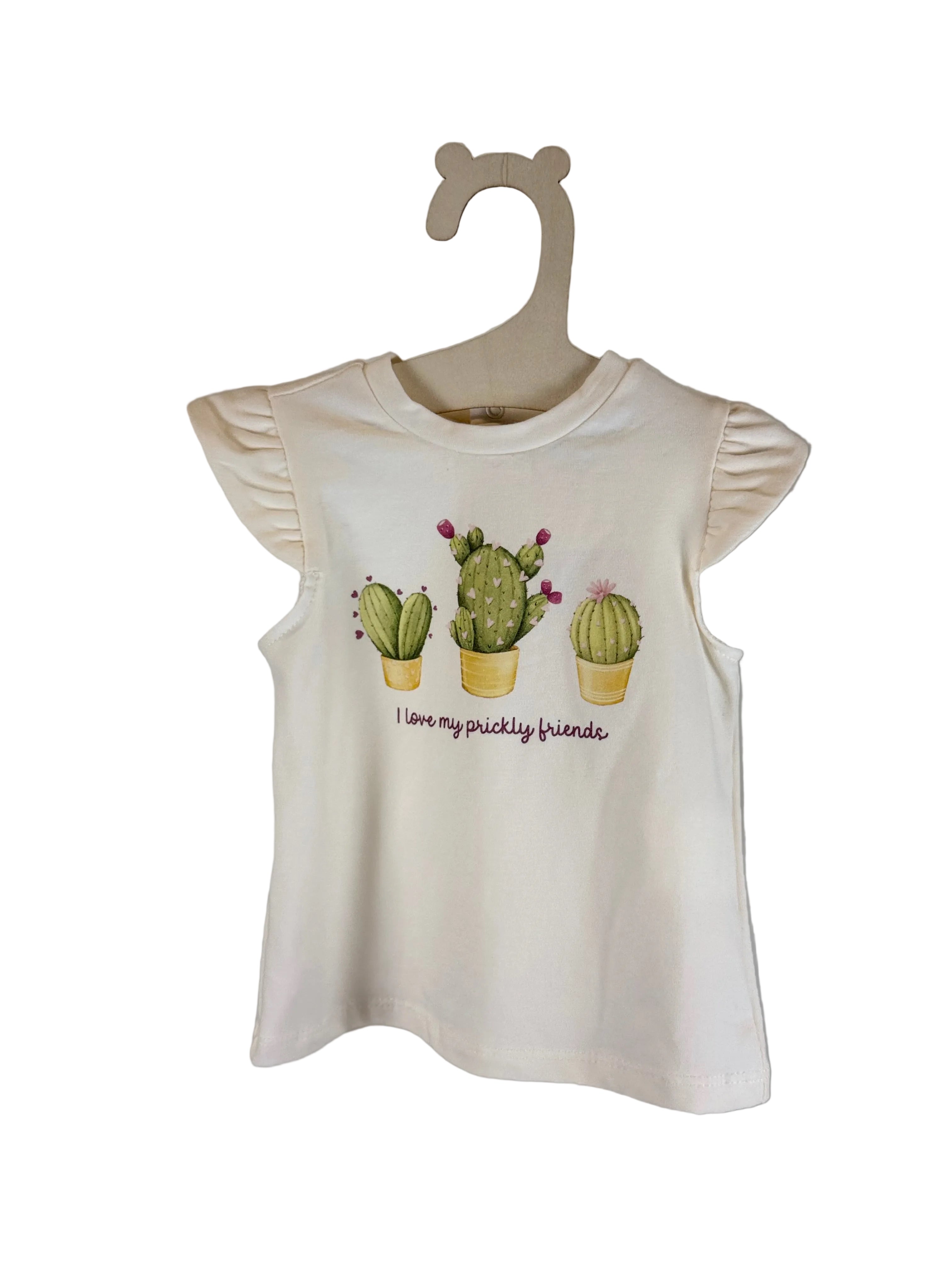 🌵 T-shirt neonata con stampa cactus