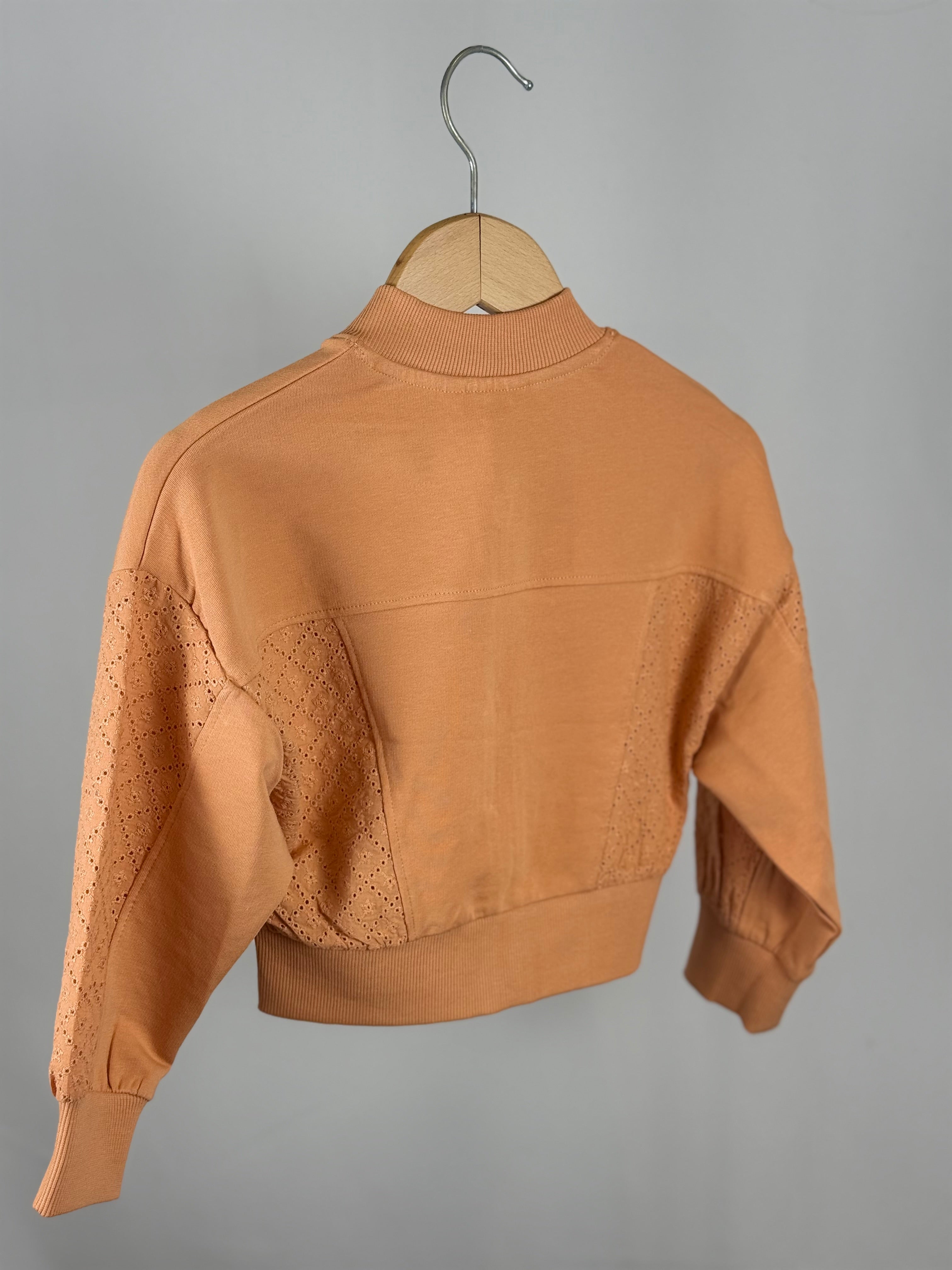 Felpa Bomber con Inserti in Pizzo Sangallo Mayoral