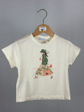 T-shirt in Cotone con Stampa Girl Romantica Mayoral