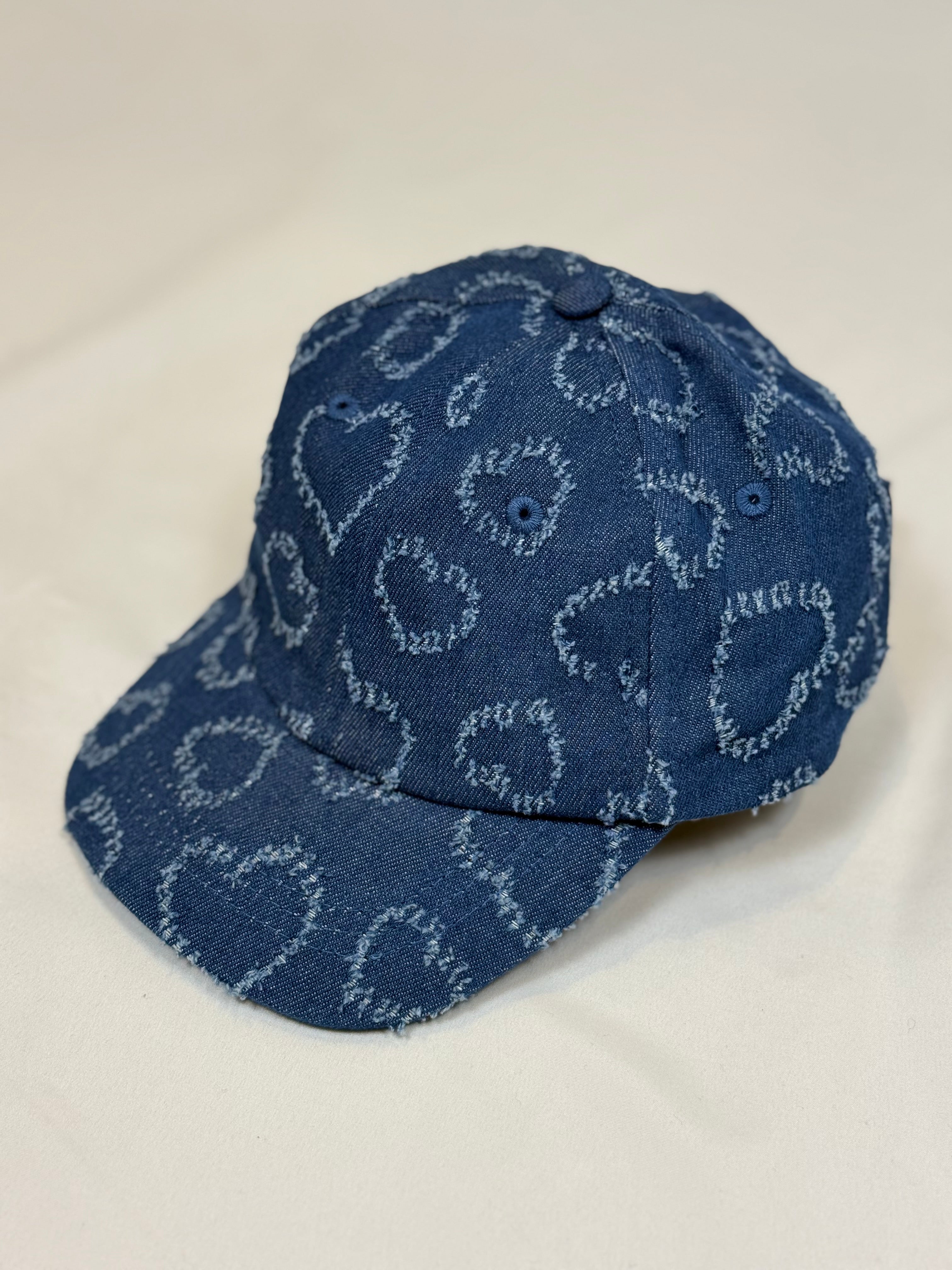 💙🧢 Cappellino Bambina Denim con Cuori
