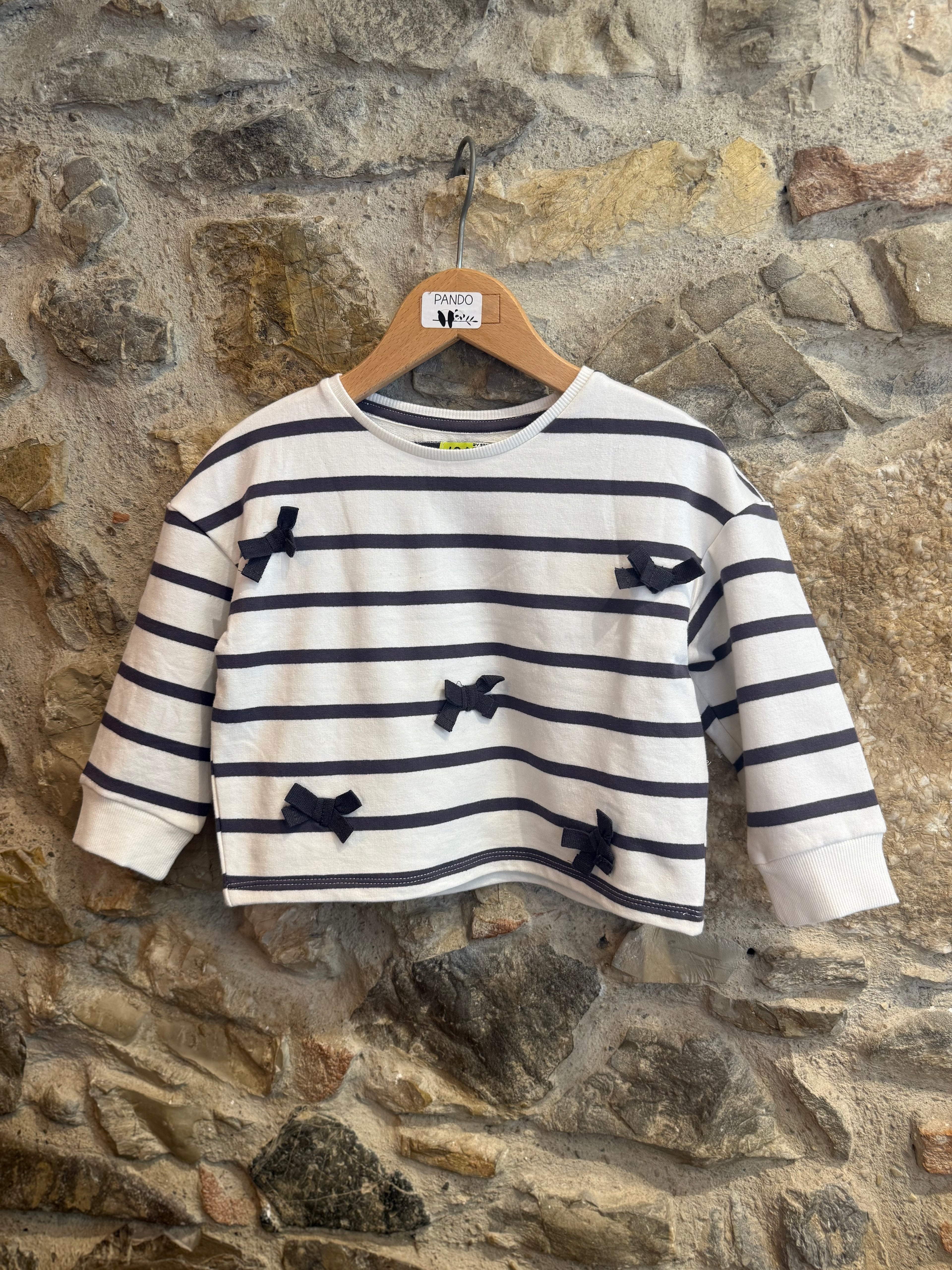 Felpa corta con fiocchi