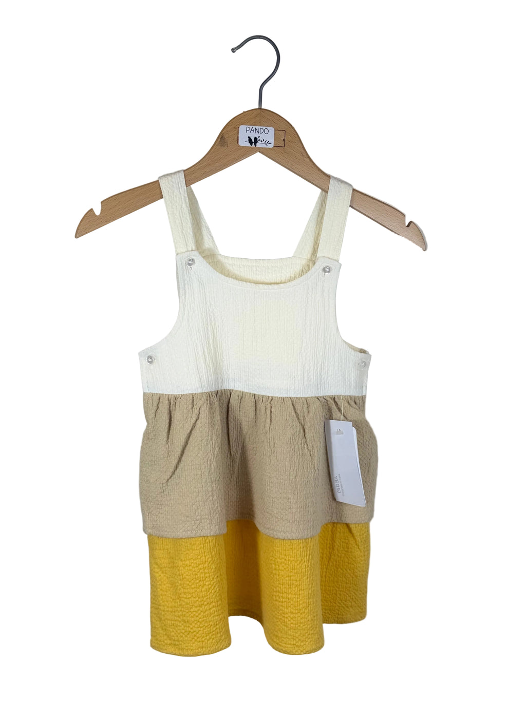 🤍💛 Vestitino bambina a balze color block