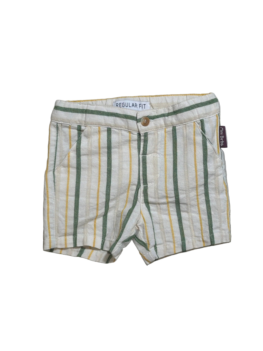 Shorts bambino a righe in cotone leggero