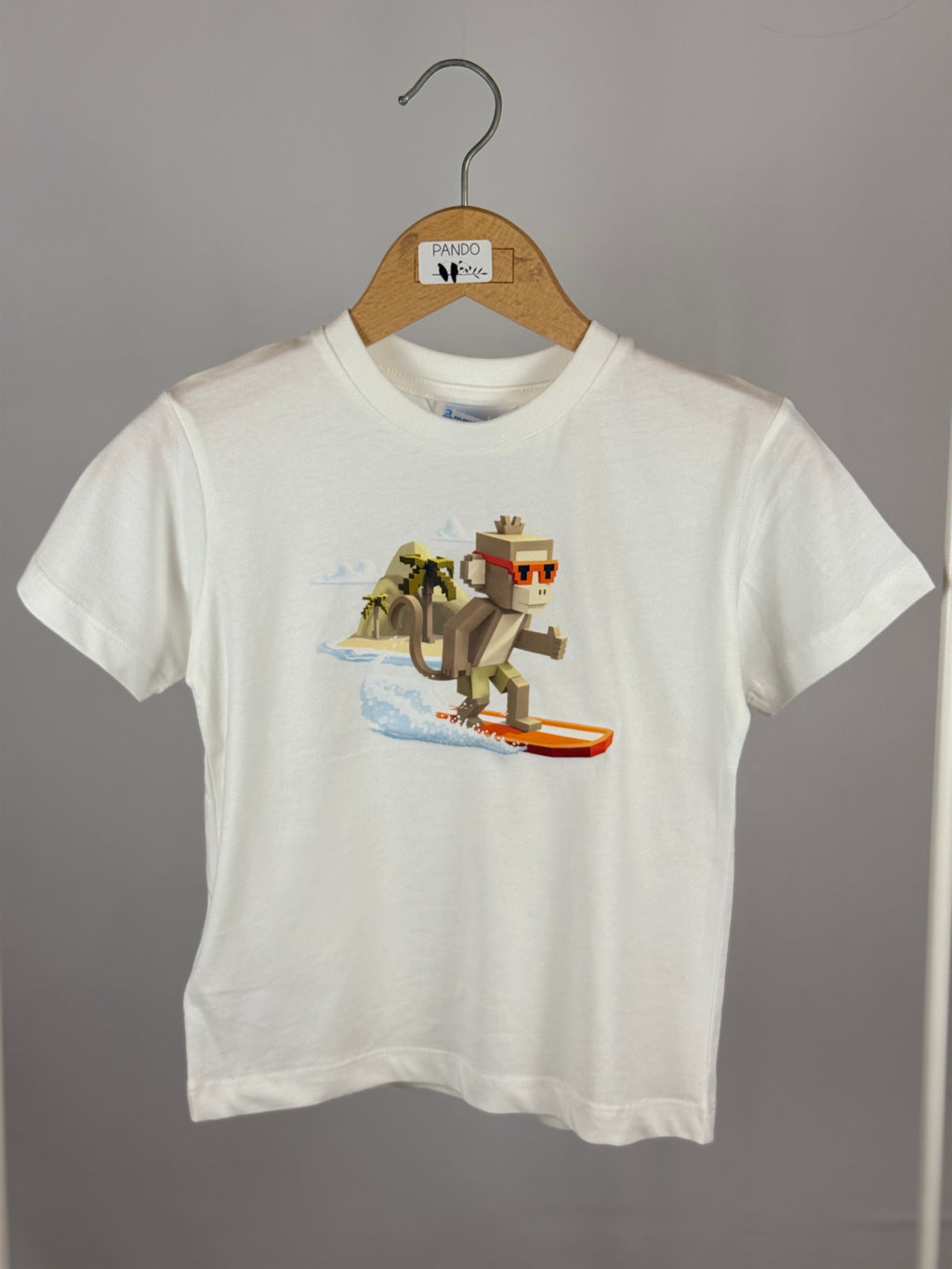 T-shirt in Cotone Stampa Scimmietta Surf Mayoral