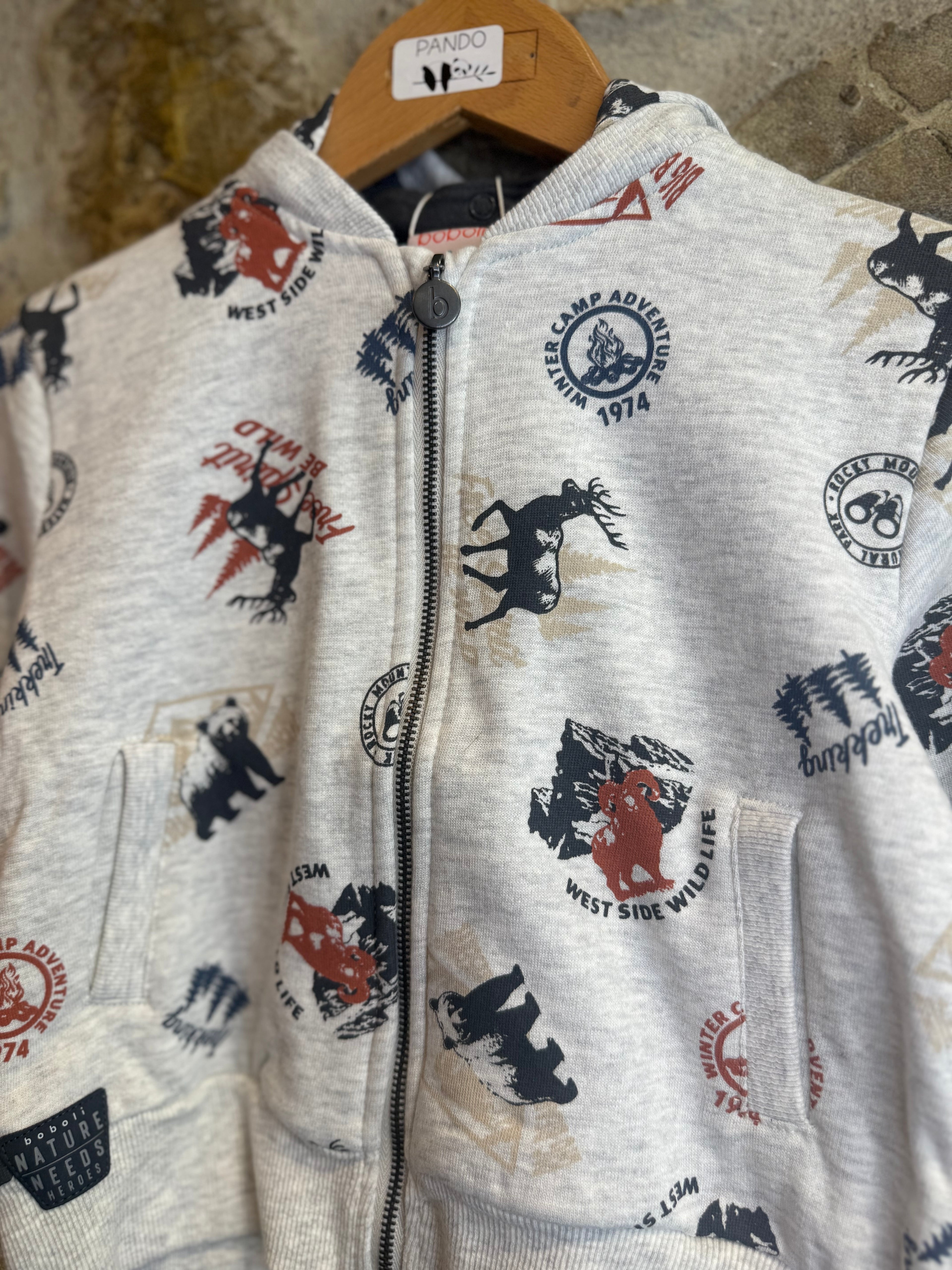 Felpa con cappuccio rimovibile