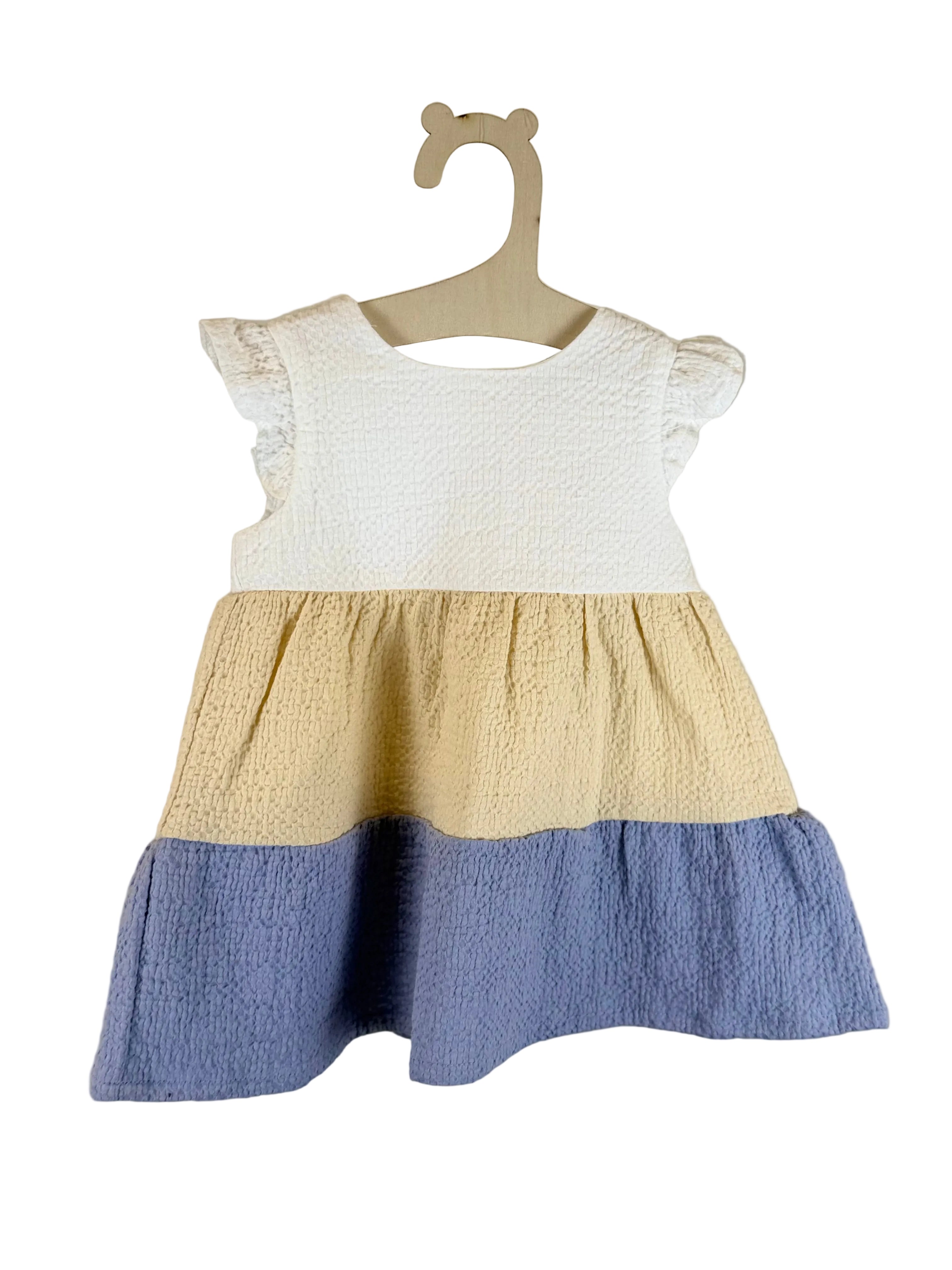🌼 Vestitino neonata a balze color block