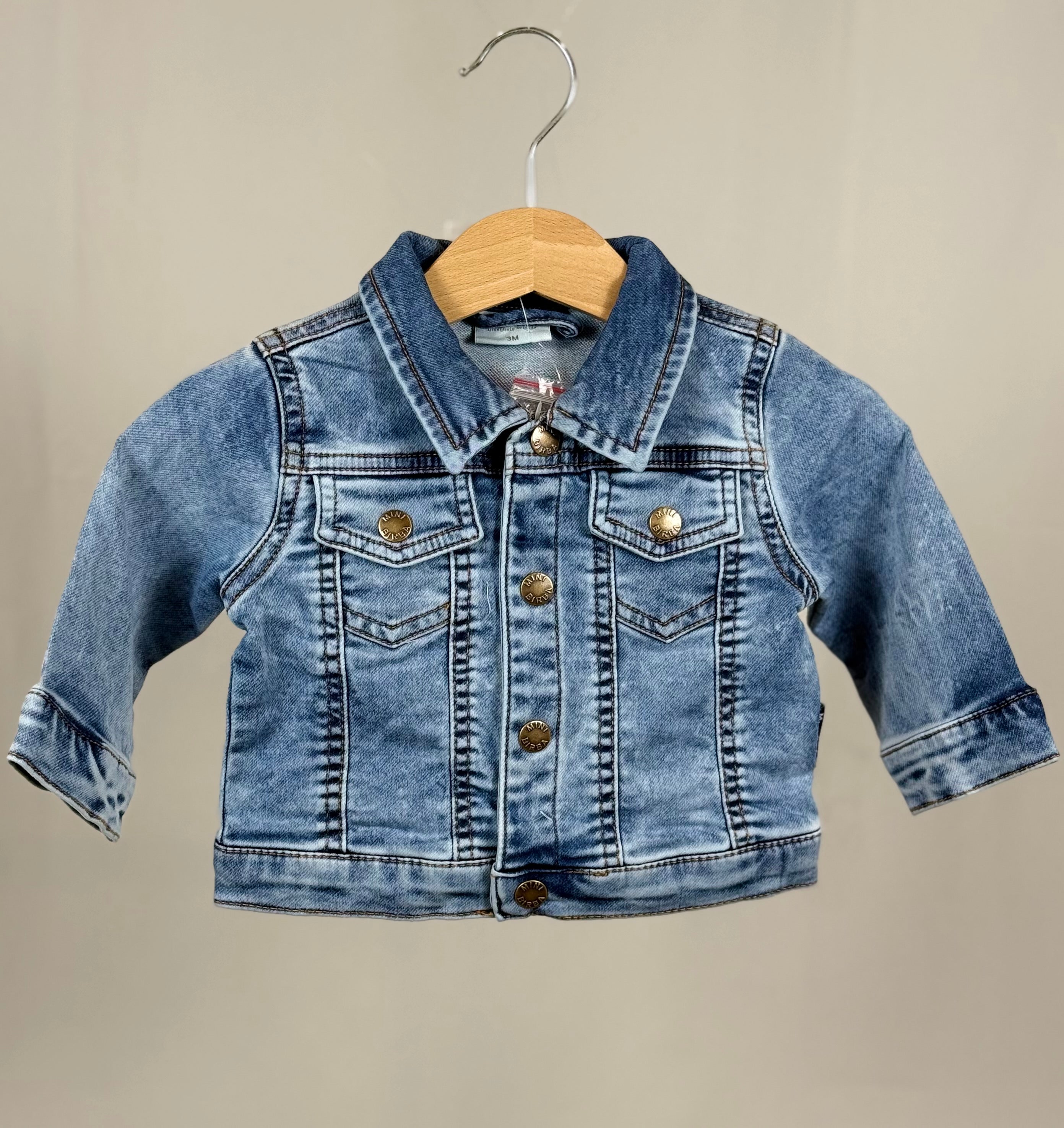 Giubbino Baby in Denim Lavaggio Chiaro