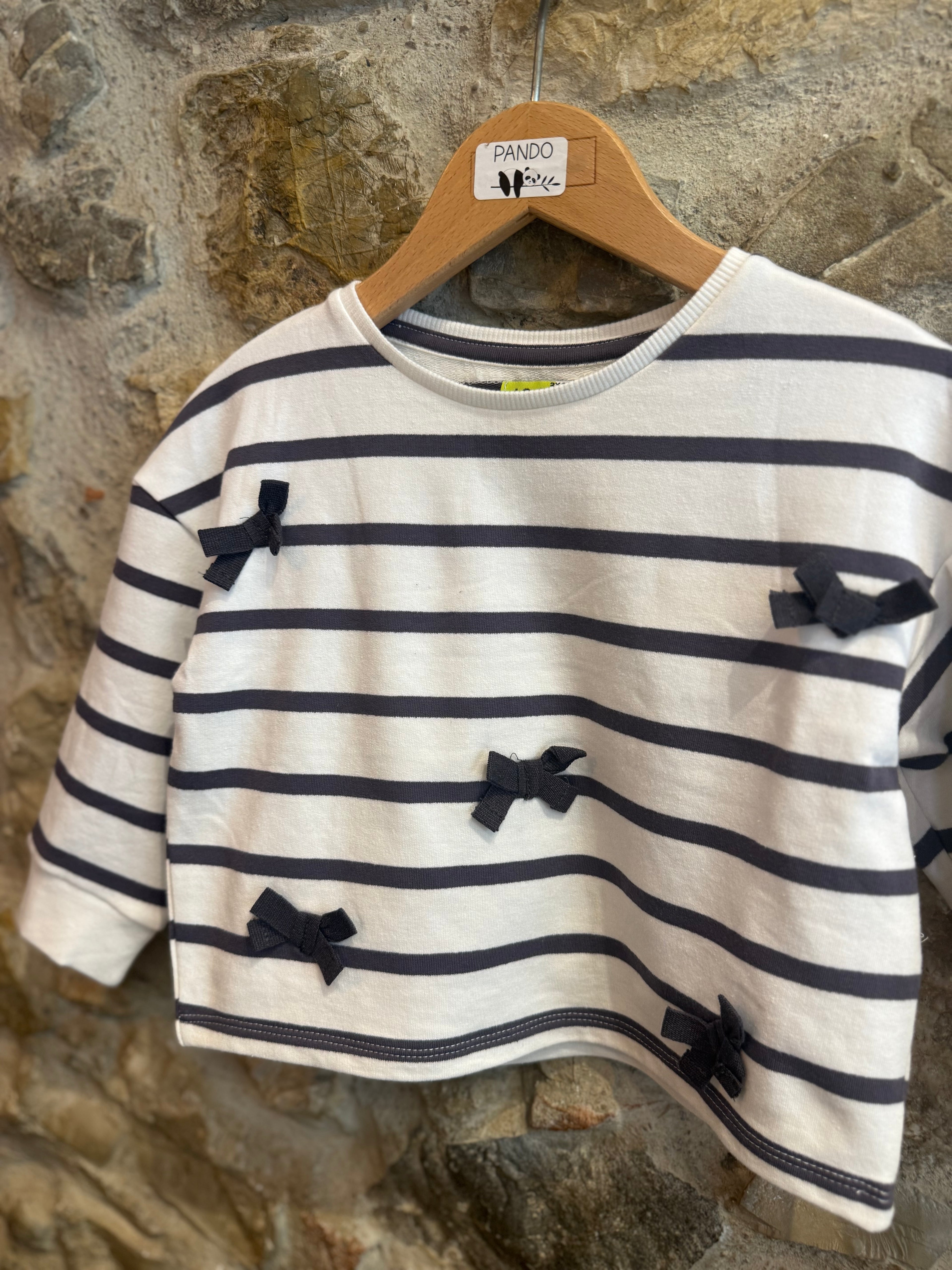 Felpa corta con fiocchi