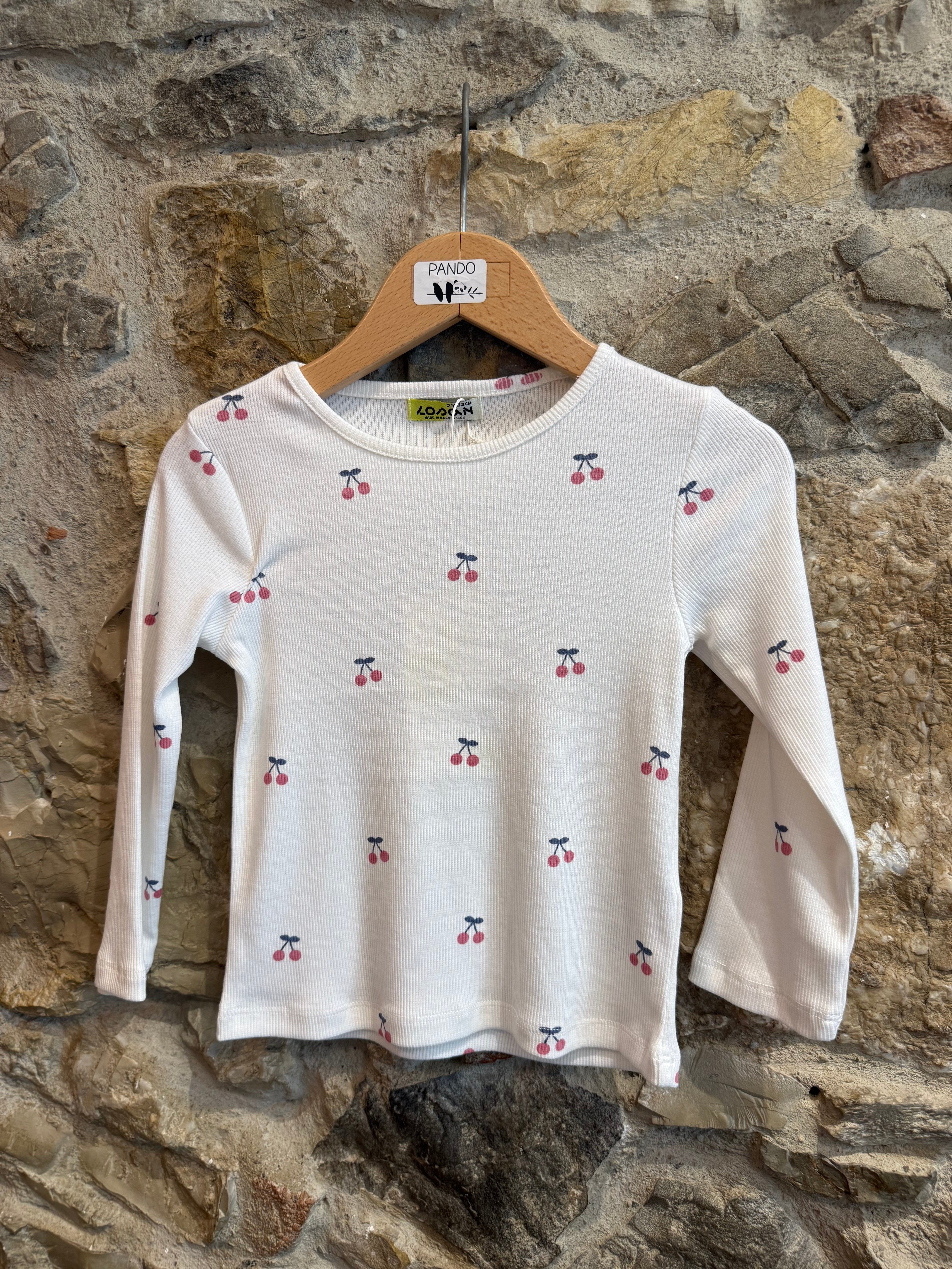 Maglia a costina ciliegie