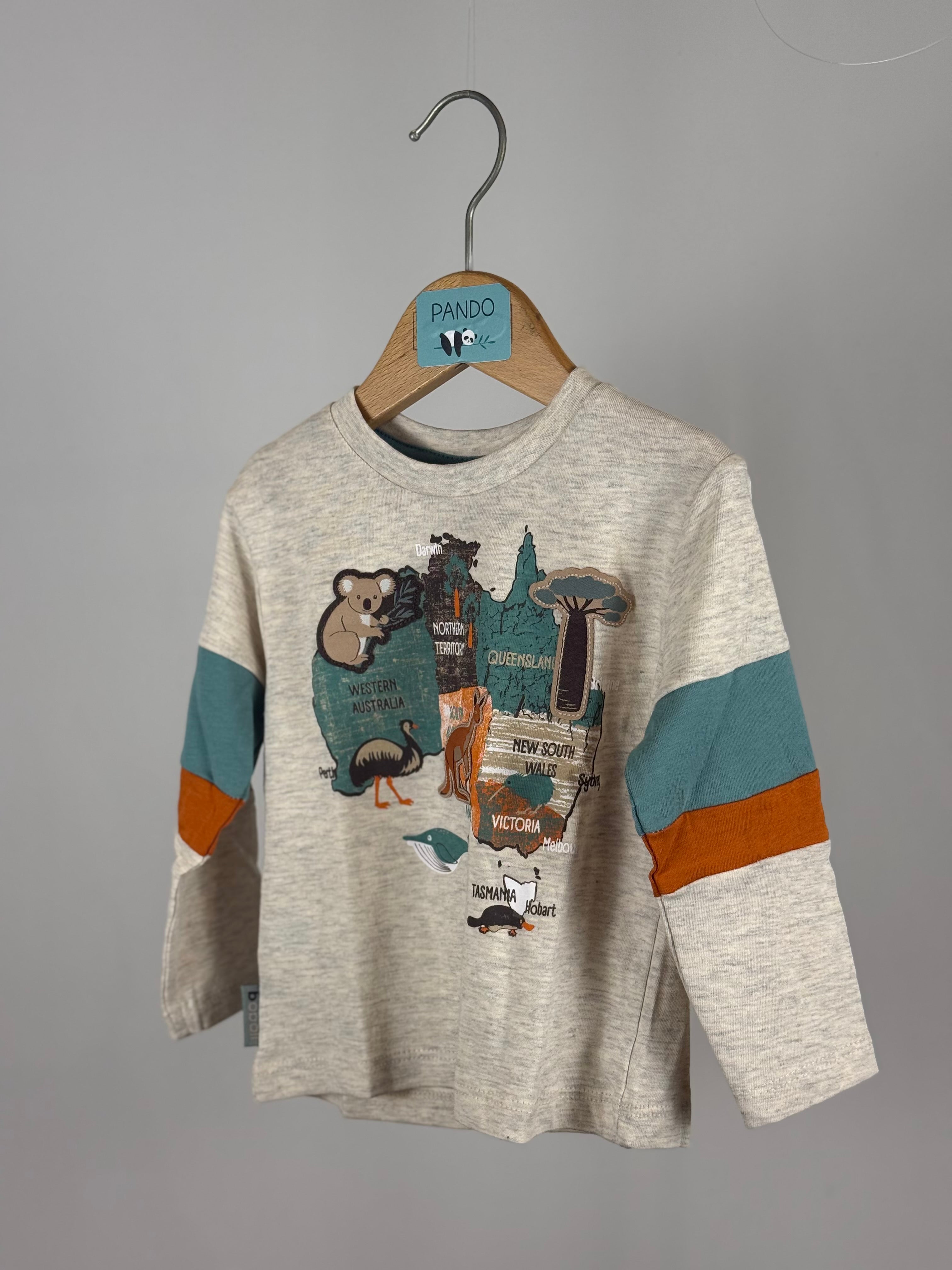 🦘 T-Shirt Baby Australia Adventure Grigia Boboli