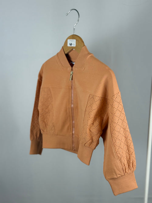 Felpa Bomber con Inserti in Pizzo Sangallo Mayoral