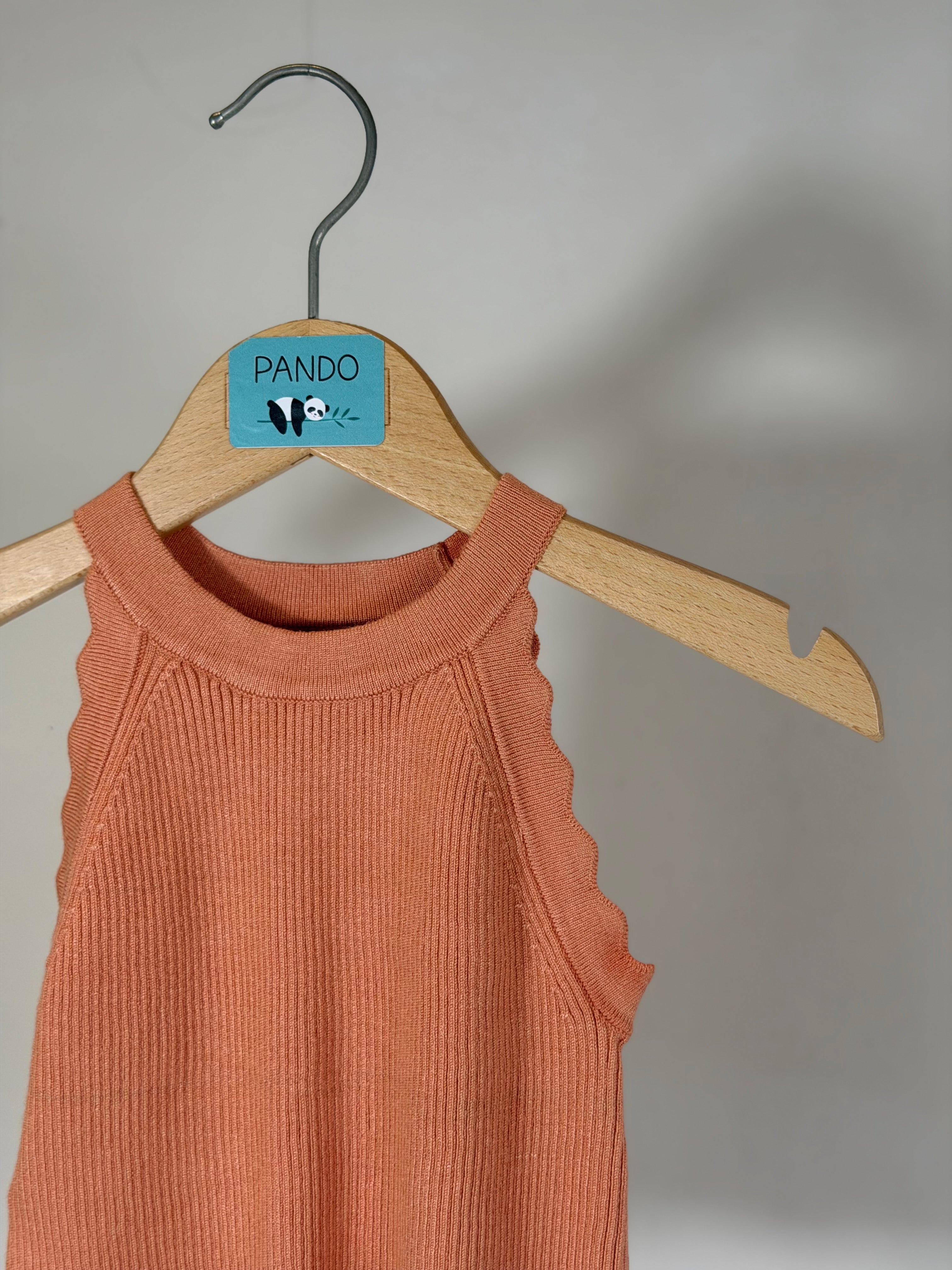🧡 Top bambina in maglia a costine