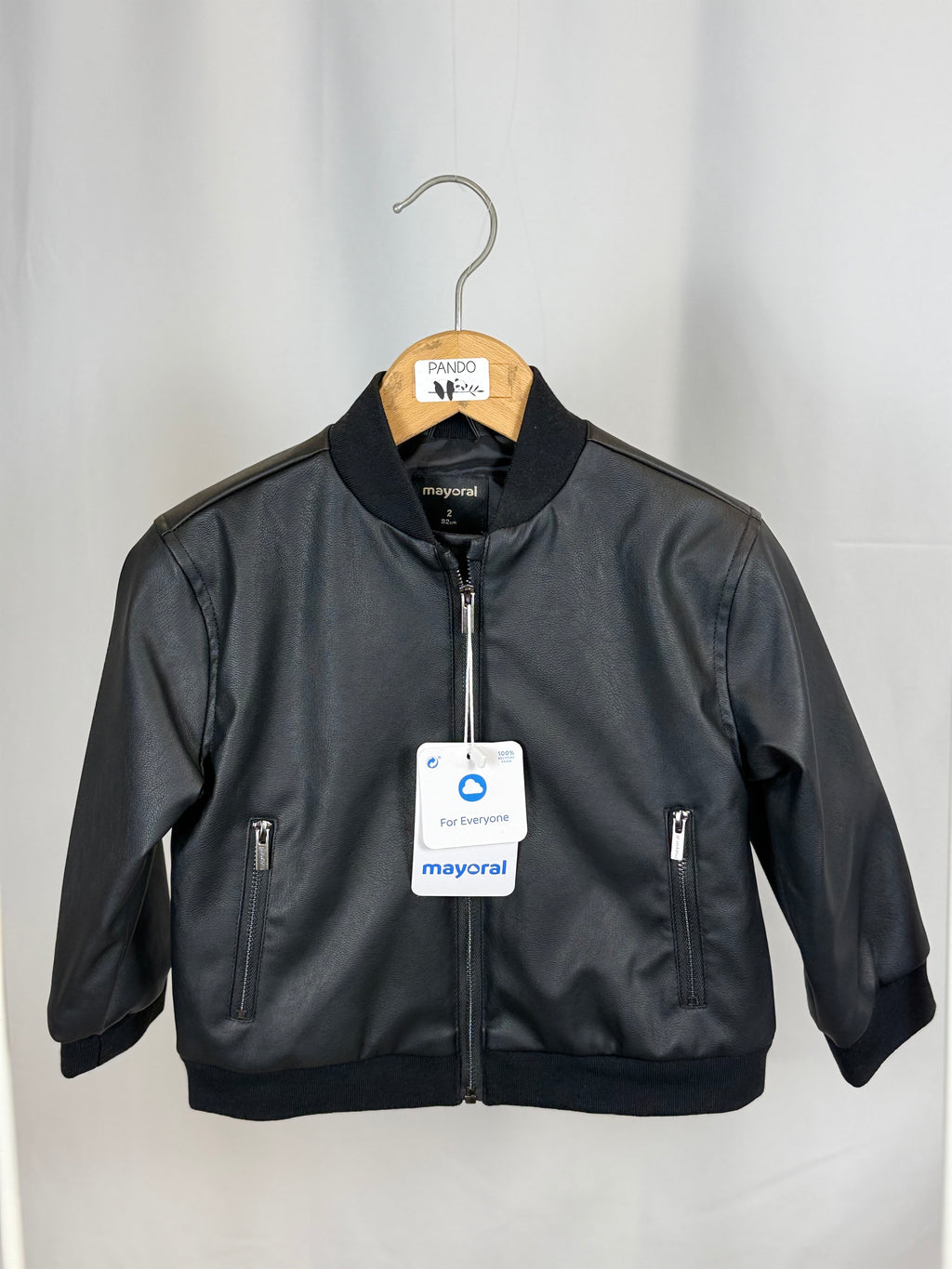 🖤 Giubbino Ecopelle Nero Bambino – Mayoral