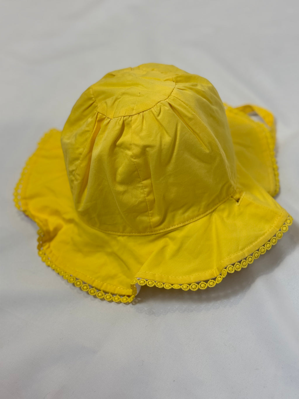 💛👒 Cappello Bambina Reversibile Giallo Sole