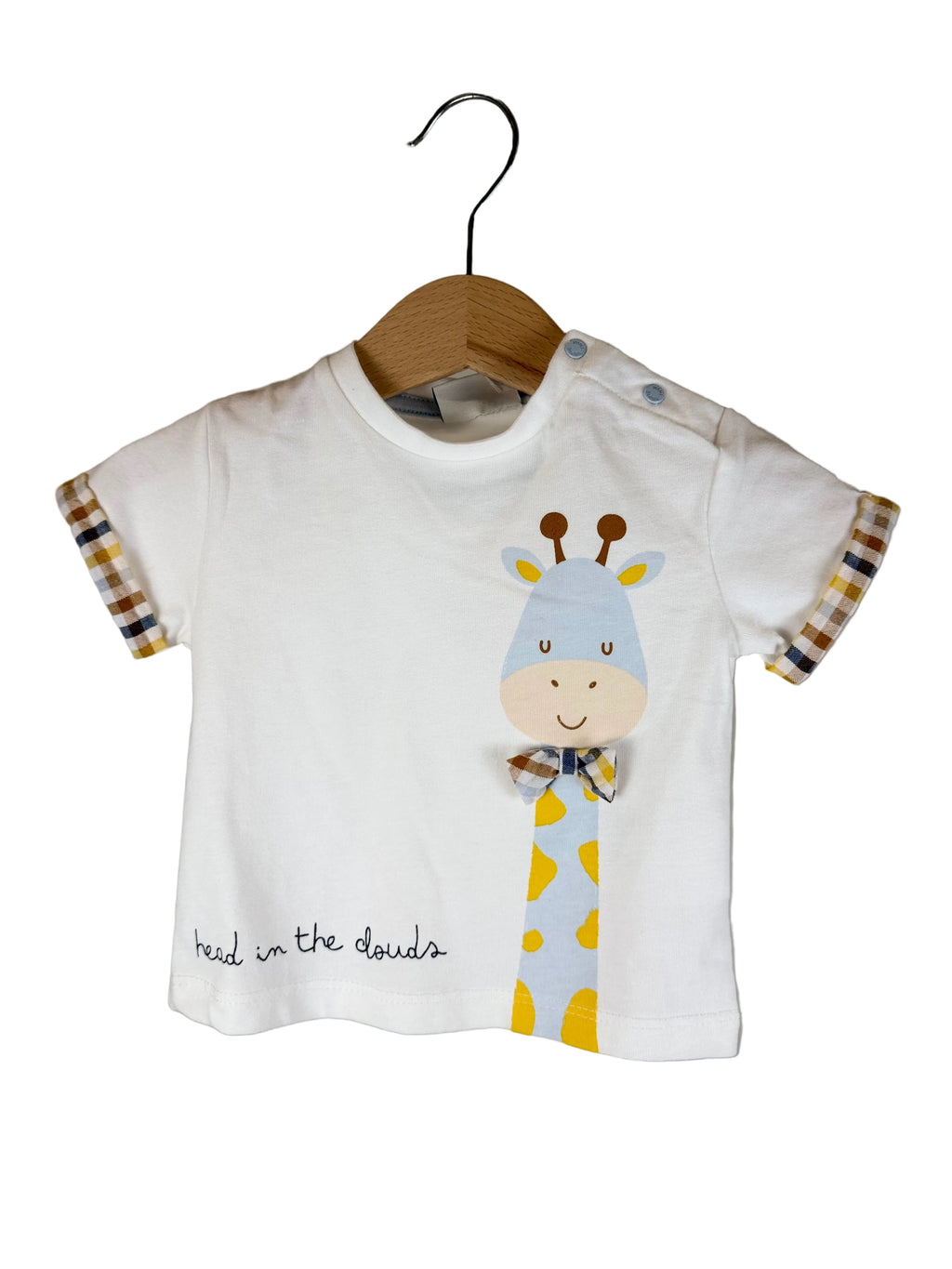 🦒 T-shirt neonato con giraffina e papillon