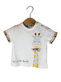 🦒 T-shirt neonato con giraffina e papillon