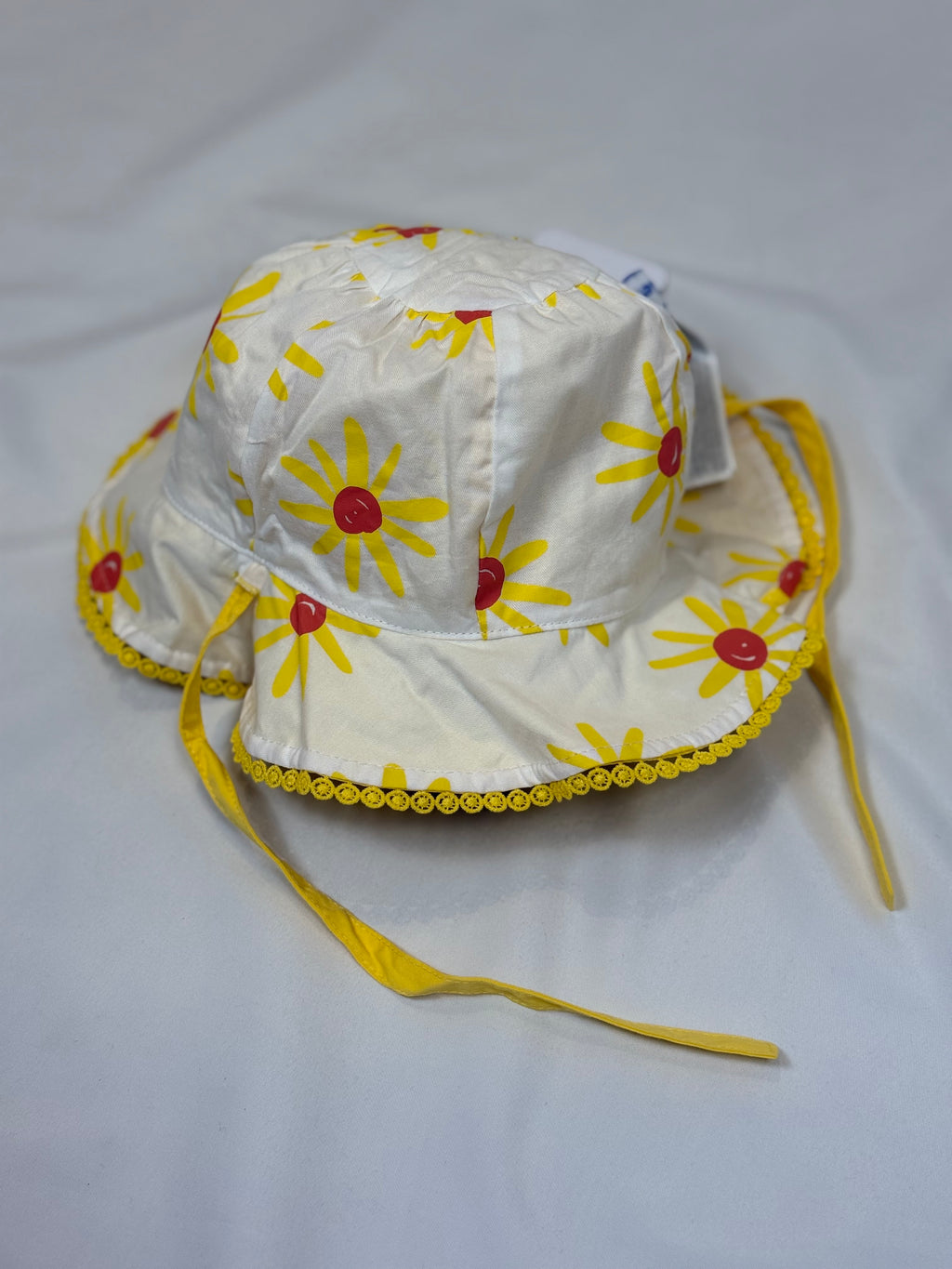 💛👒 Cappello Bambina Reversibile Giallo Sole