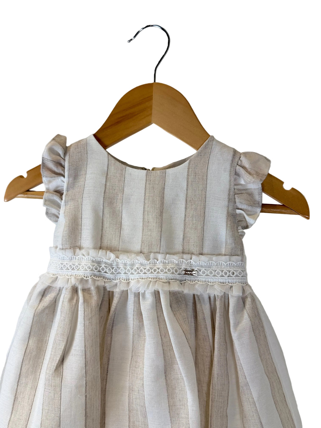 Vestito Bimba Righe Naturali “Little Linen”