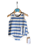 Pagliaccetto Neonato Righe Azzurre “Sea Breeze”