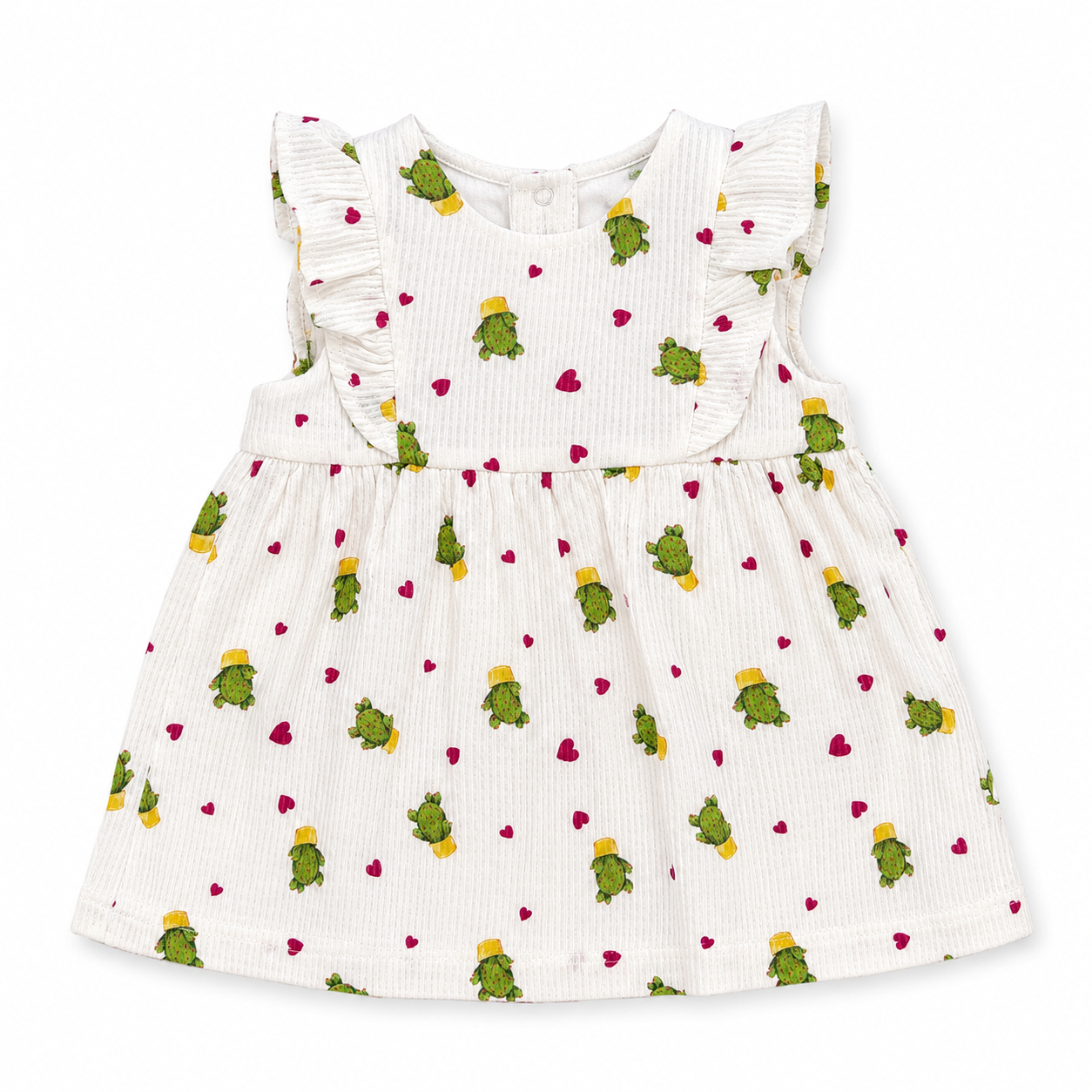 Vestitino bambina in cotone con fantasia cactus
