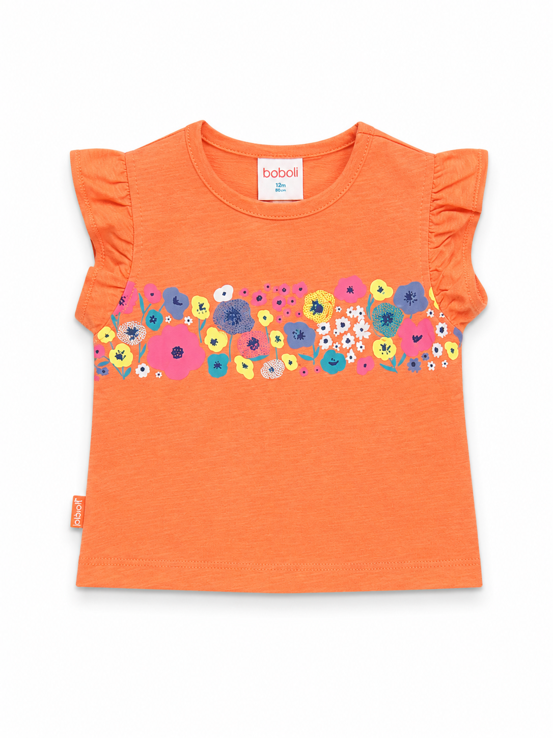 T-shirt Baby “Flower Pop” Arancio