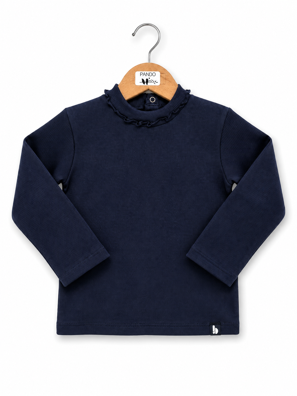 Maglia Lupetto a Costine con Collo Arricciato – Grigio Antracite