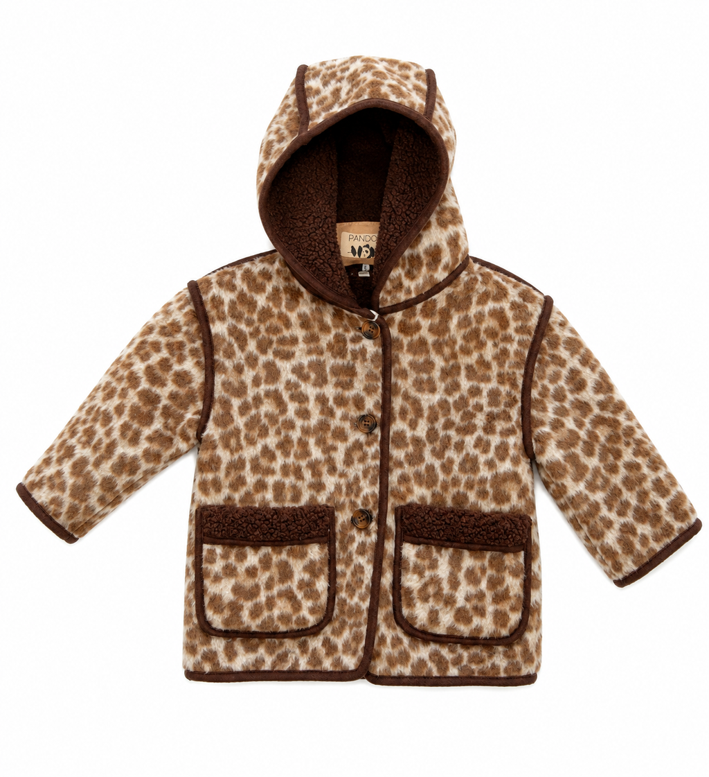 Cappottino Teddy Animalier con Cappuccio