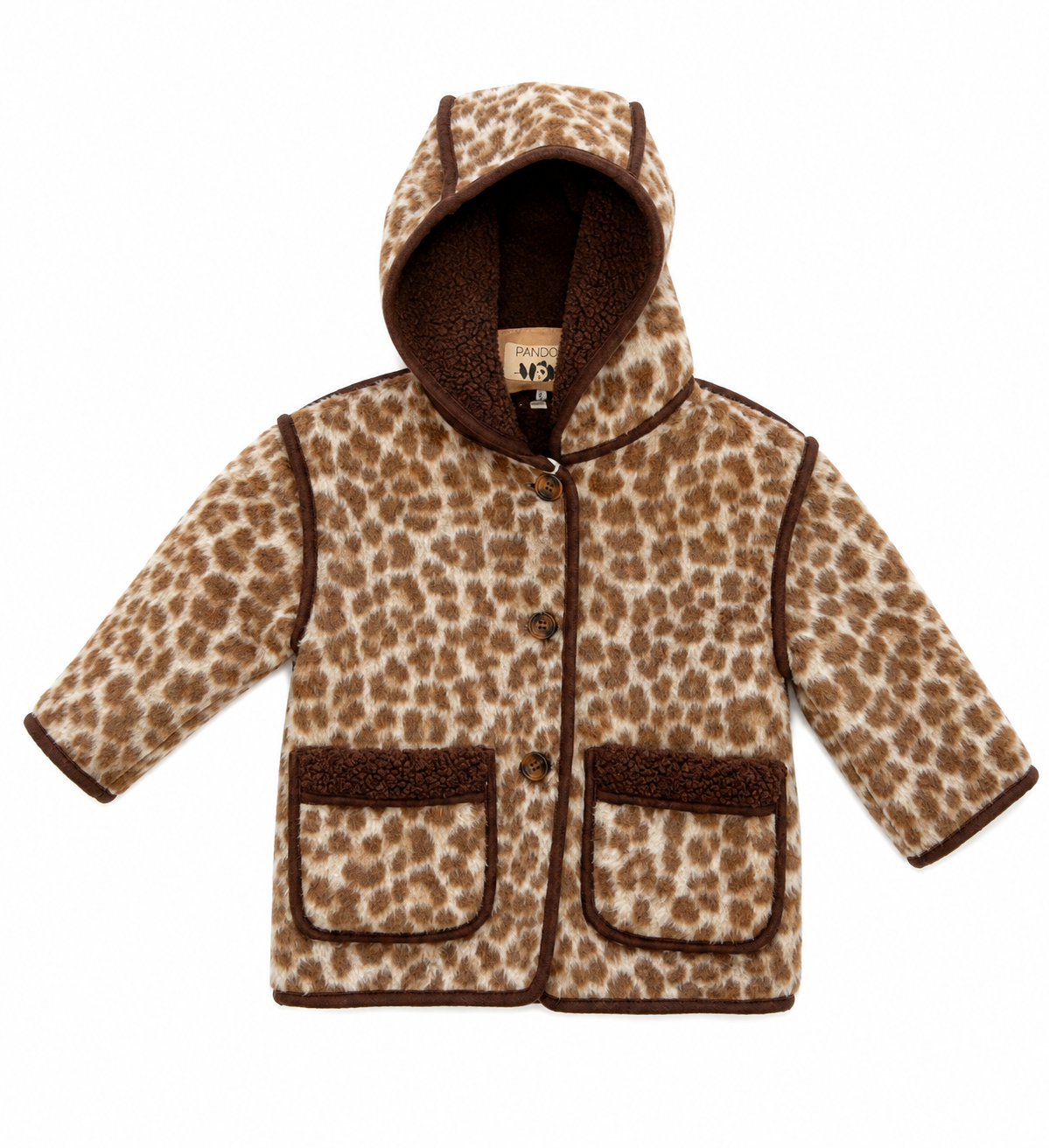 Cappottino Teddy Animalier con Cappuccio